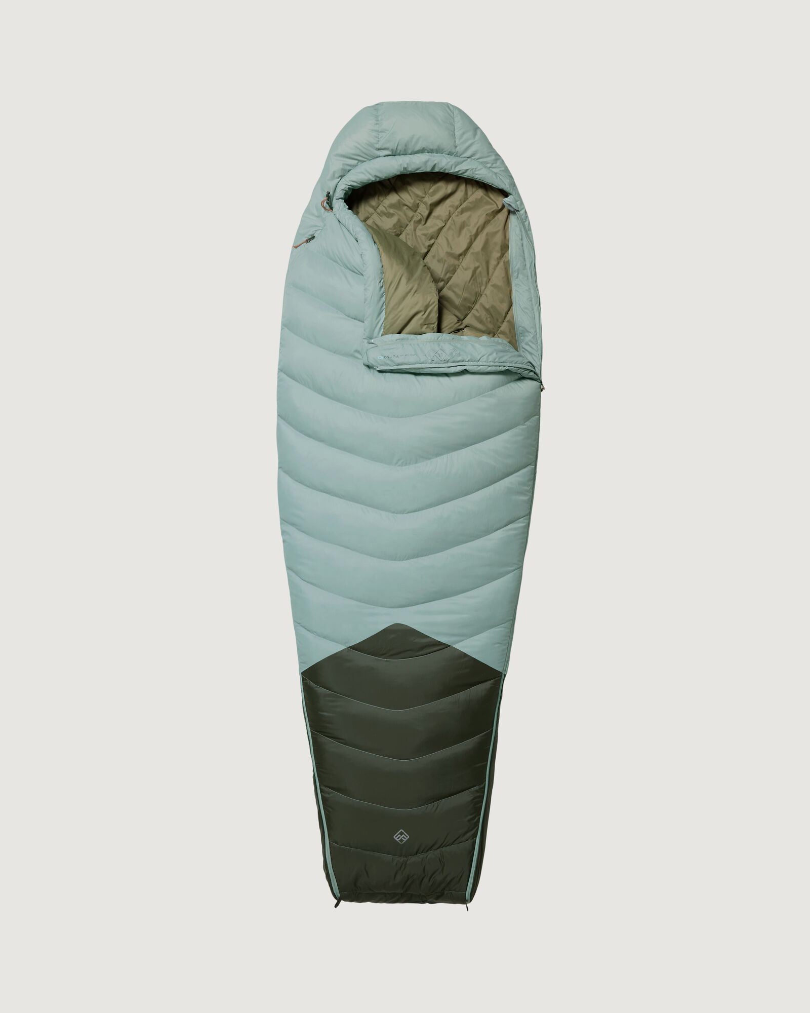 Vurso 4°C Sleeping Bag - Large Size for Adults, Lightweight & Waterproof, Gum Tree/Dark Moss Color - Perfect for Camping, Hiking & Outdoor Adventures