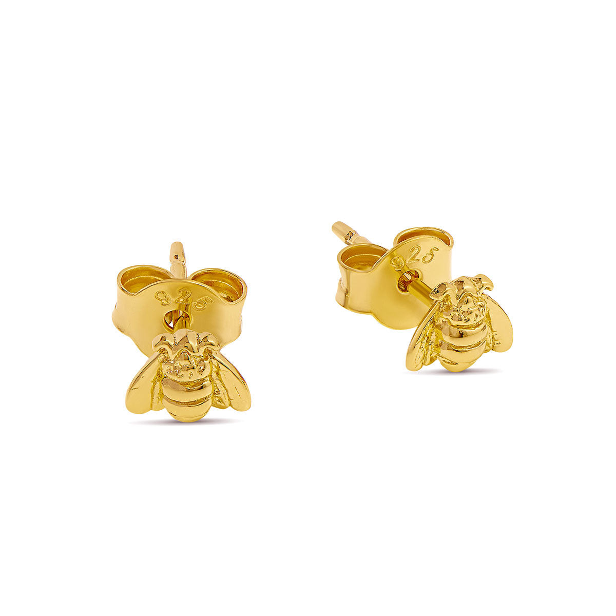 Tiny Bee Stud Earrings 14K Gold Plated - Minimalist Dainty Jewelry for Women, Girls - Perfect for Everyday Wear, Gift Giving & Special Occasions