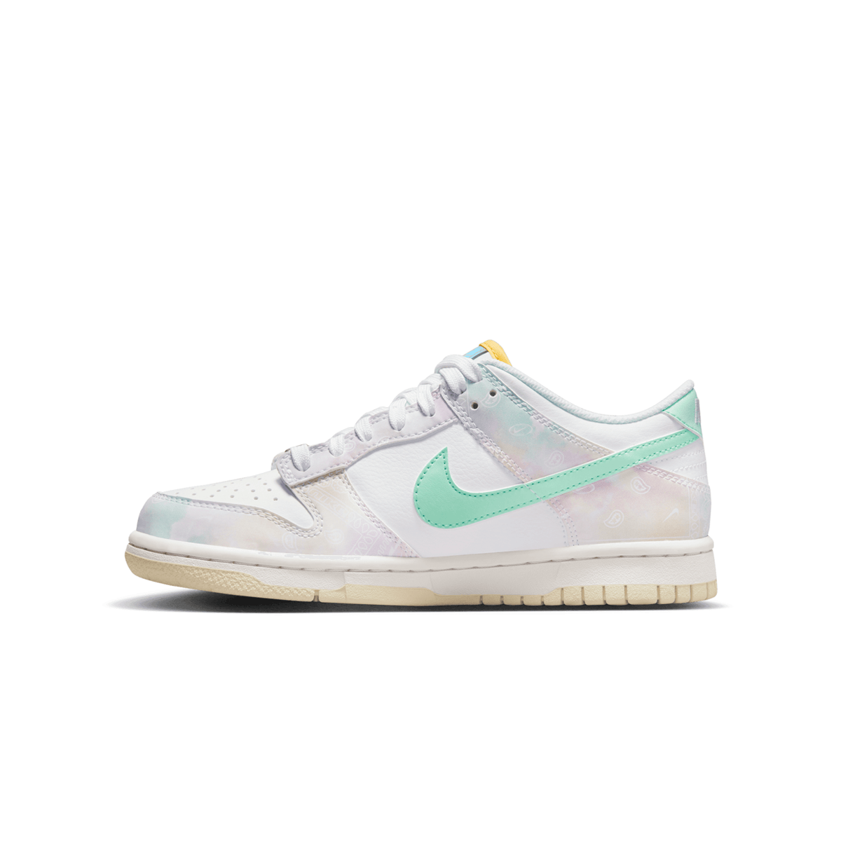 Nike Kids' Dunk Low 'Pastel Paisley' Sneakers - Lightweight Basketball Shoes for Boys & Girls - Perfect for School, Sports & Casual Wear