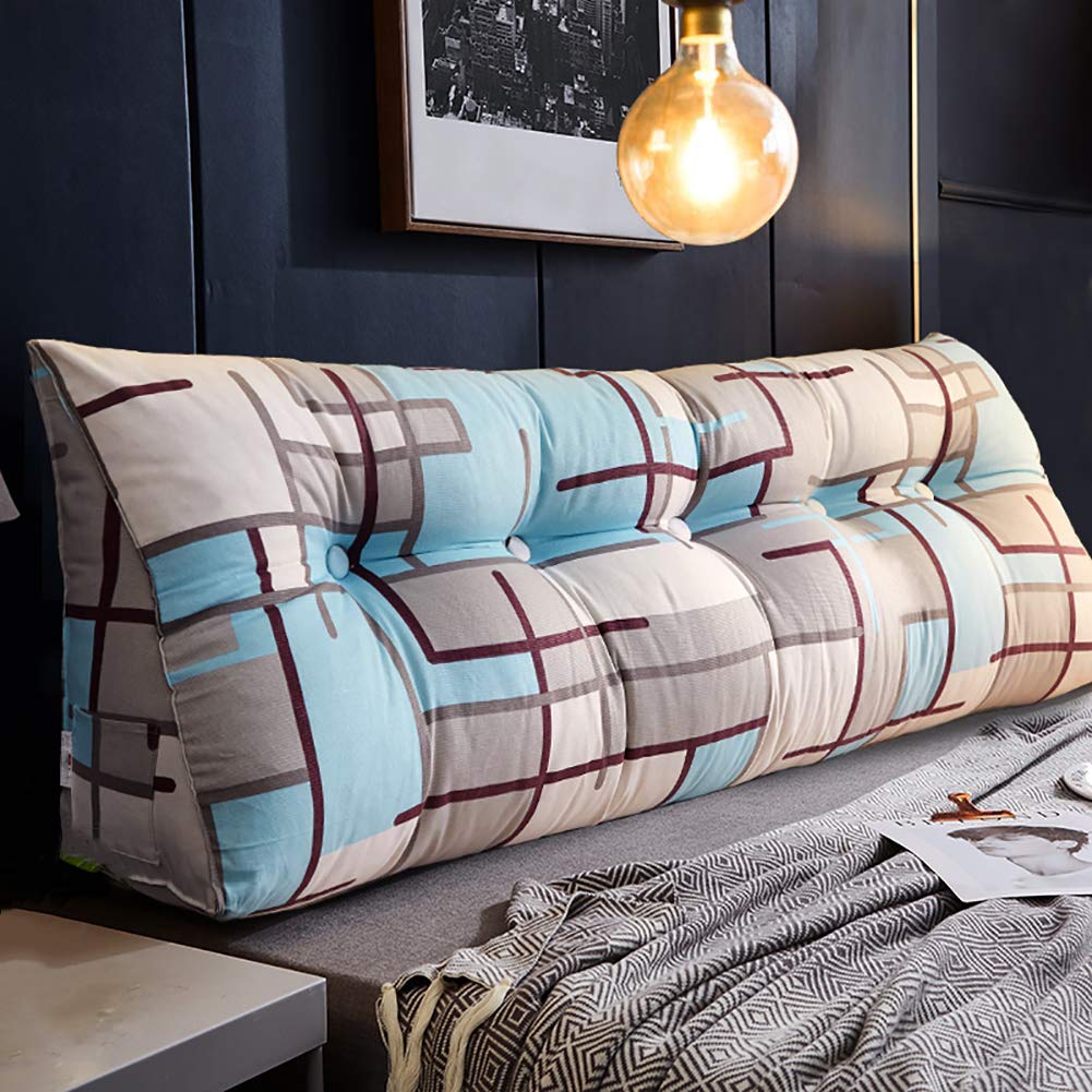 **Triangular Wedge Cushion - Bed Backrest Pillow for Sitting Up, Reading & Relaxing - Upholstered Headboard Support - Perfect for Sofa, Chair & Bed Use**