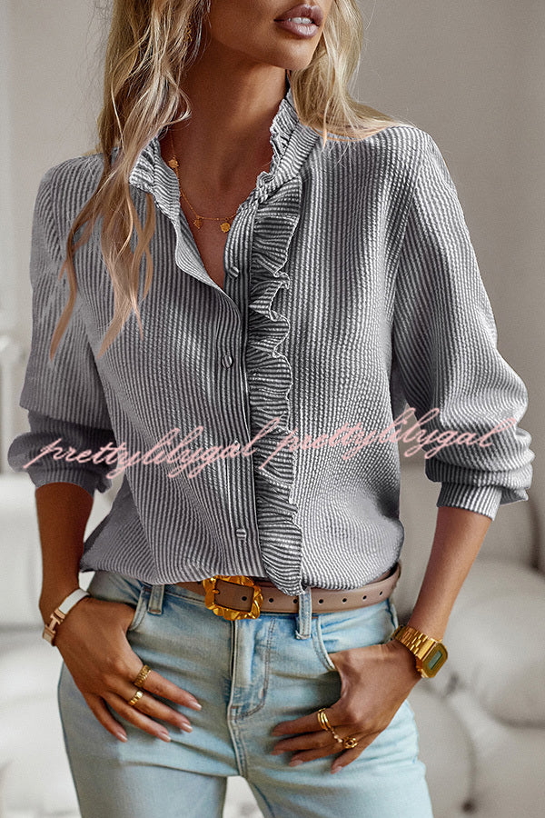 Stylish Men's Long Sleeve Button Down Shirt for Business Casual & Office Wear - Perfect for Commuting, Work & Professional Occasions