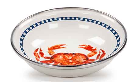Premium Enamel Crab House Tasting Dish Set of 6 - 4.25 Inch Durable Seafood Appetizer Plates for Crab Boils, Oyster Bars & Seafood Restaurants