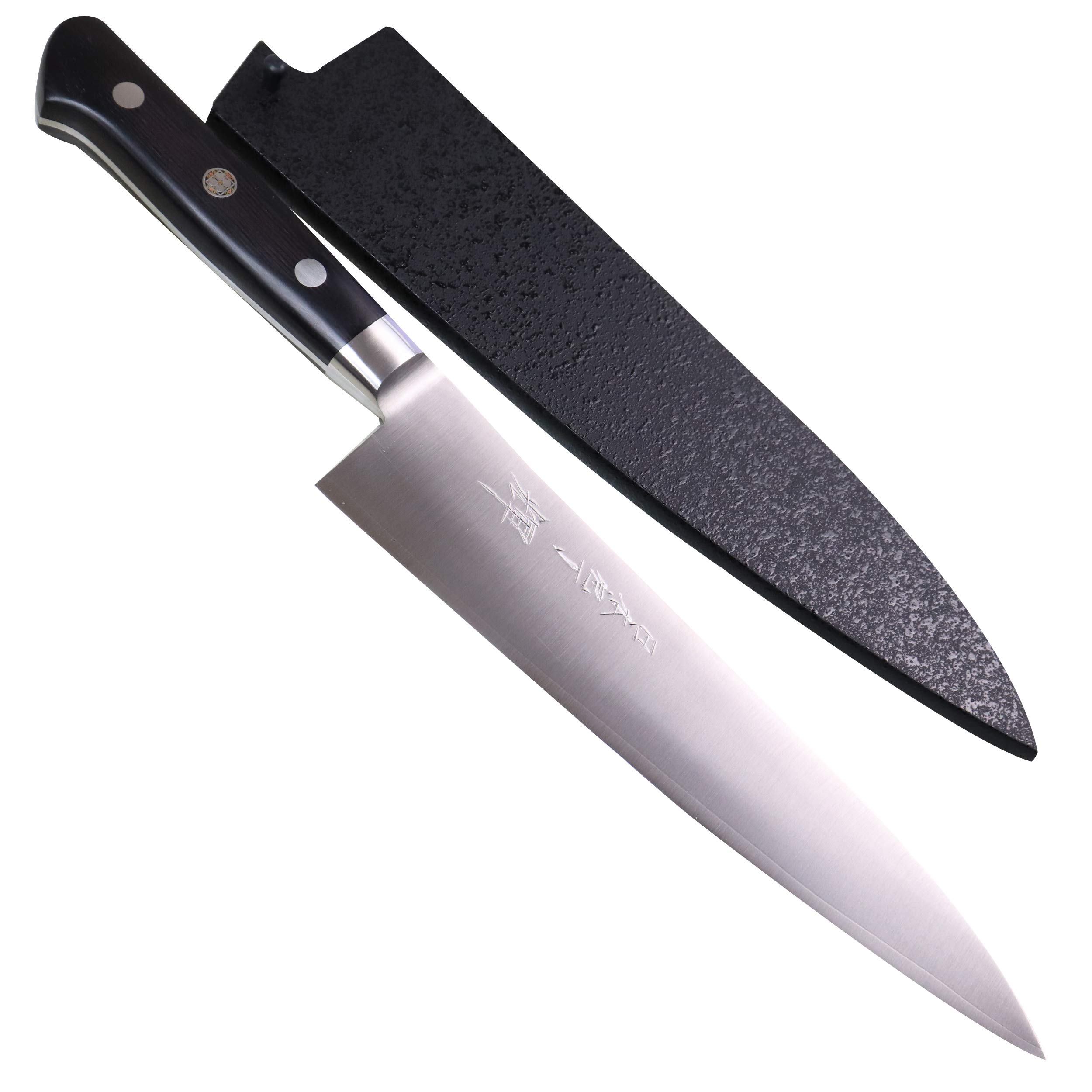 Kagayaki KGR2-3 Professional Gyuto Chef's Knife - 8.2 Inch Japanese Kitchen Knife with R-2 Special Steel Blade & Ergonomic Pakkawood Handle | Perfect for Sushi, Meat Cutting & Precision Cooking