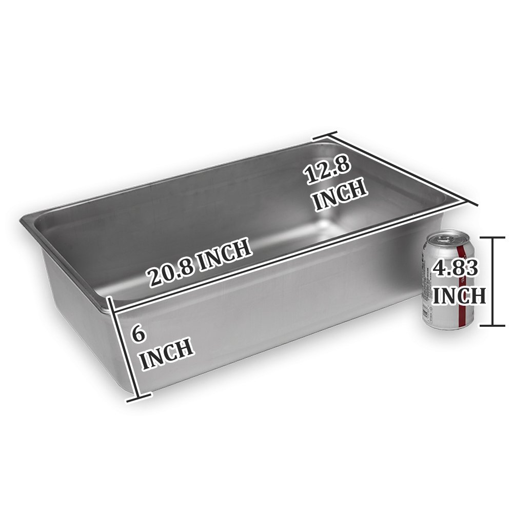 Commercial Grade Stainless Steel Bain Marie Buffet Food Warmer - 1 Section Steam Table for Catering, Restaurants & Buffets | Keep Food Hot for Events, Parties & Food Service