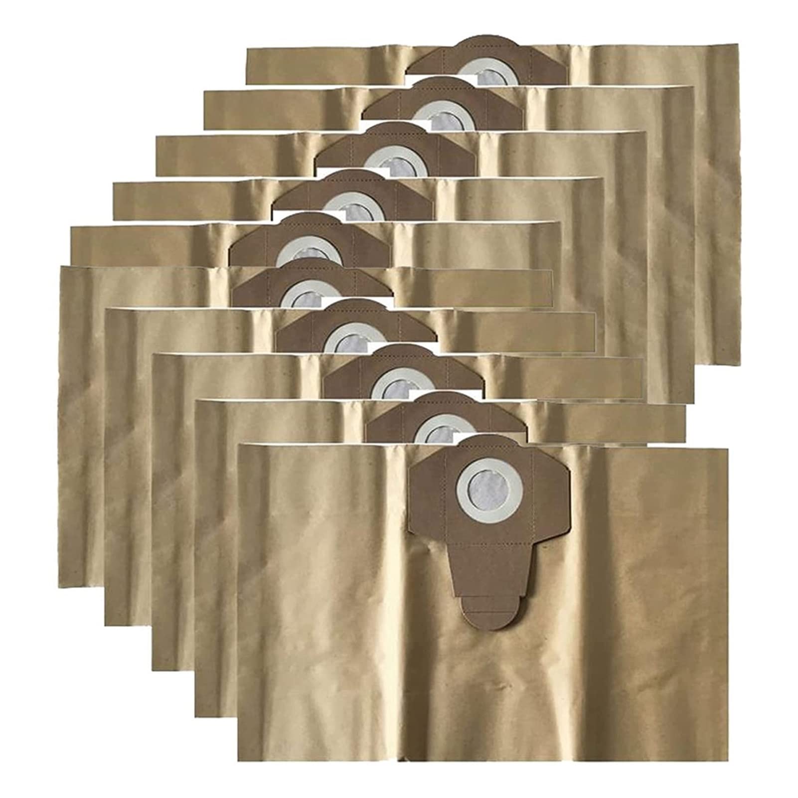 10 Pack Vacuum Bags for Parkside Wet/Dry Vacuum Cleaners - Compatible with PNTS 1250, PNTS 1250/9, PNTS 1300 & PWD 12 A1 Models - HEPA Filter Dust Bags for Home, Workshop & Car Cleaning