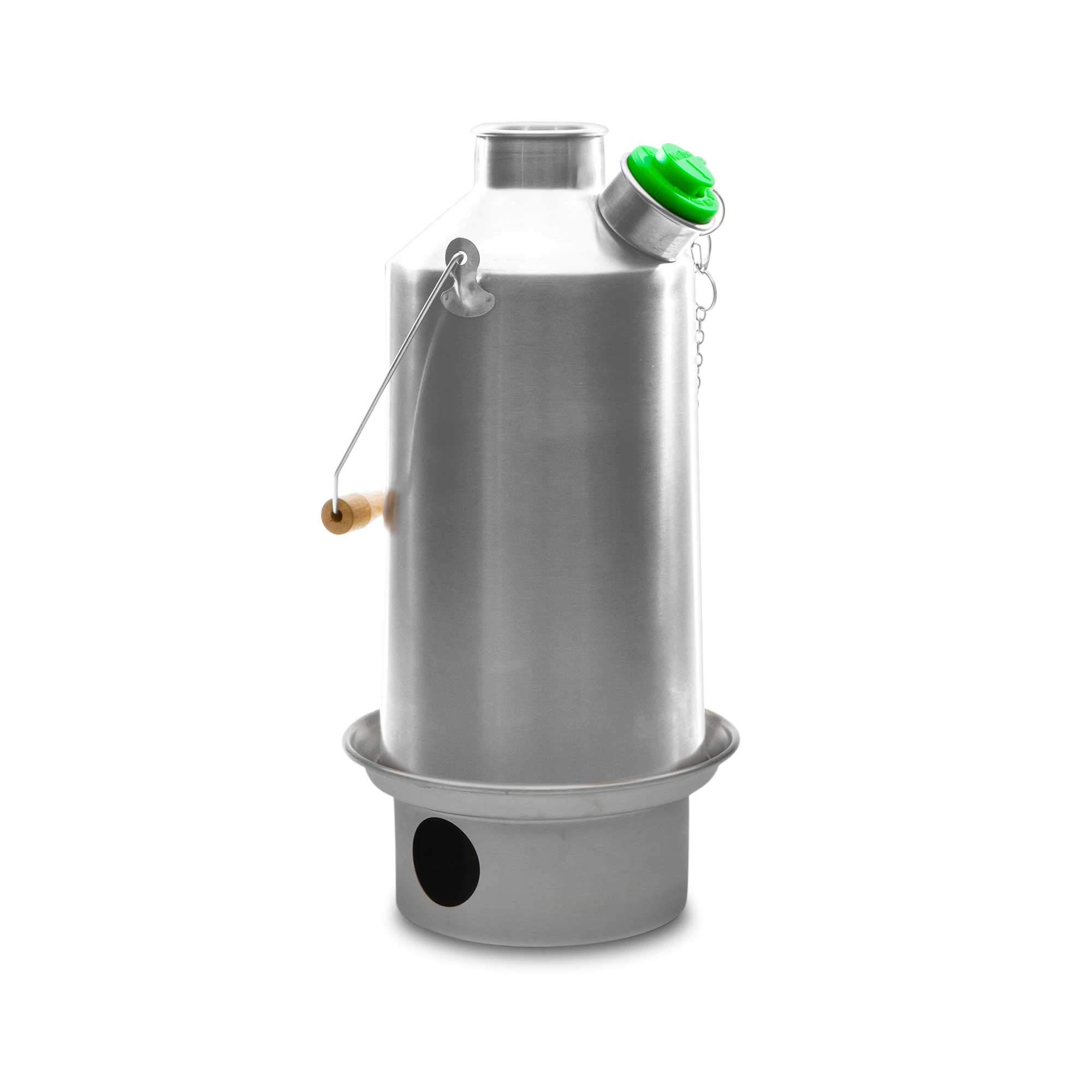 Kelly Kettle Base Camp - Large Stainless Steel Camping Kettle for Outdoor Cooking, Boiling Water & Emergency Preparedness | Perfect for Hiking, Backpacking & Survival Kits
