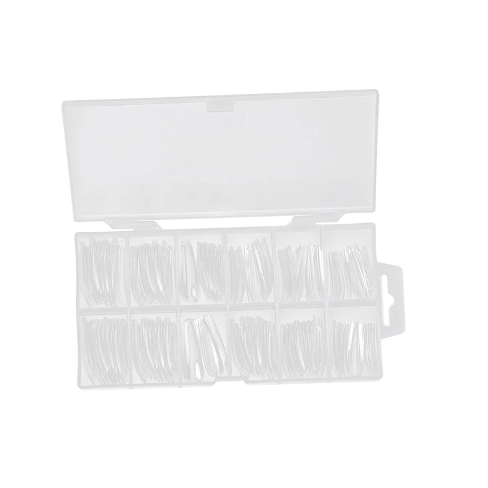 504PCS Clear Acrylic False Nails Kit - Long Coffin French Style Fake Nails with 12 Sizes, Nail File & Clipper - Half & Full Cover Press On Nails for Women | Perfect for Parties, Weddings & Daily Wear