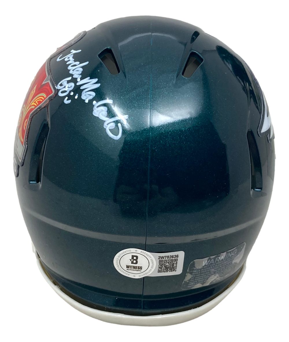 Jordan Mailata Autographed Philadelphia Eagles Super Bowl 59 Mini Speed Helmet - Limited Edition Collectible for Eagles Fans, Football Memorabilia, Sports Decor & Gift Idea