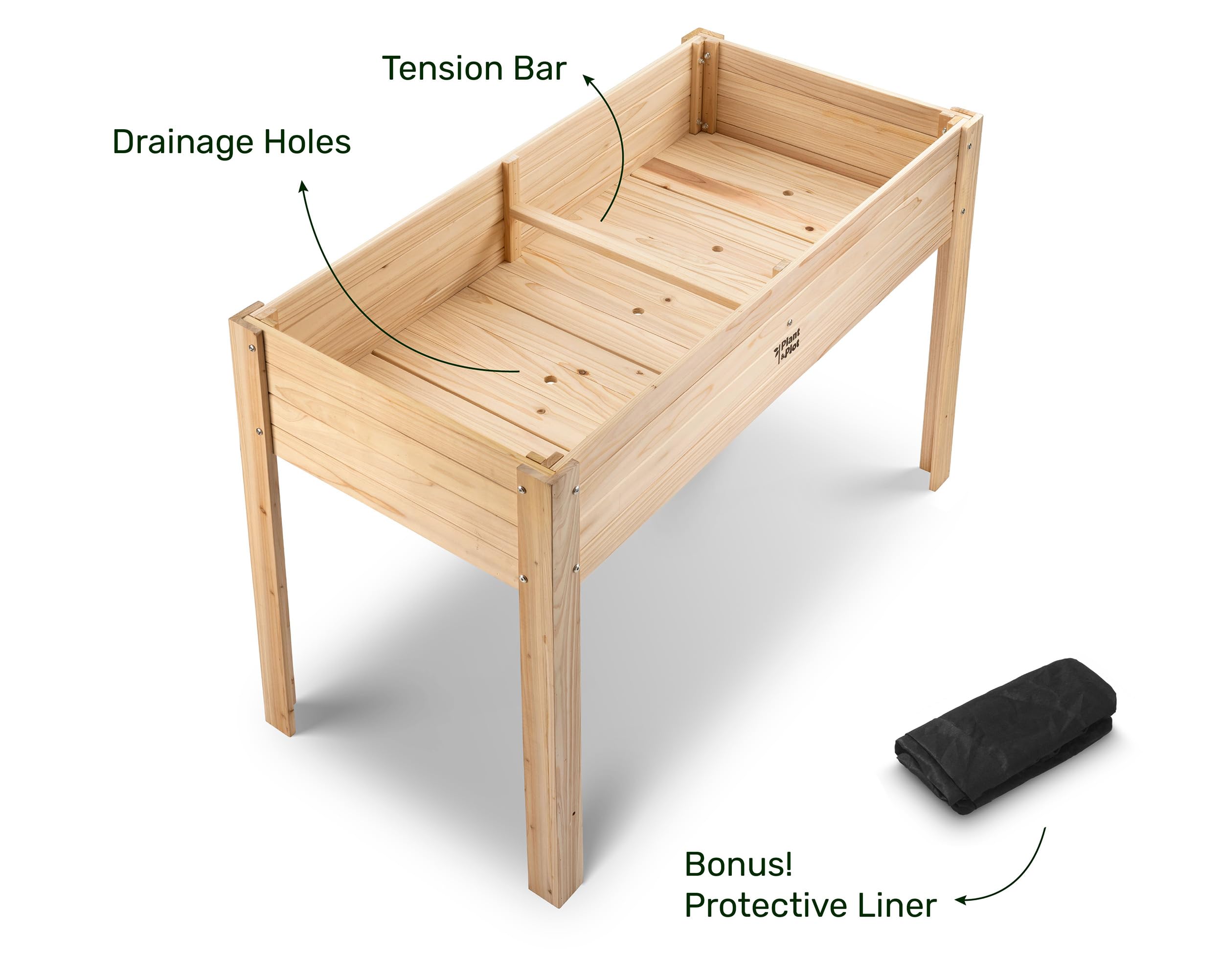 Elevated Wooden Raised Garden Bed with Legs - 48×24×33in Outdoor Planter Box for Vegetables, Flowers & Herbs - Large Wooden Gardening Bed for Backyard, Patio, Balcony & Urban Farming - Perfect for Organic Gardening & Small Space Planting