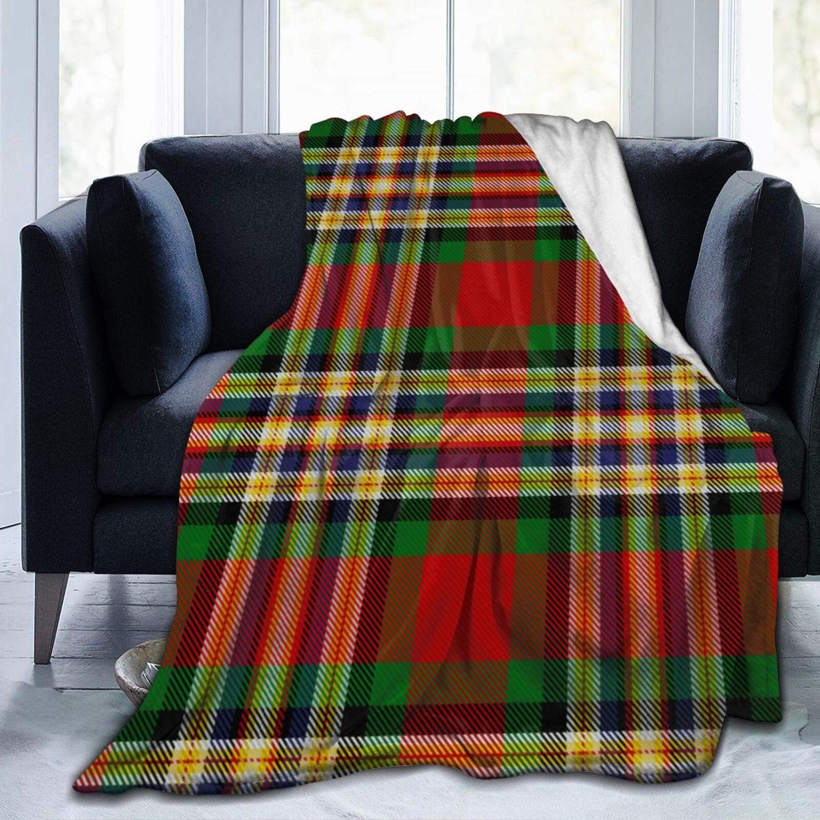 Clan Macgill Tartan Throw Blanket - Ultra Soft Flannel Blanket for Bed, Sofa & Couch - Warm Scottish Plaid Blanket for Home Decor, Gift & Winter Comfort