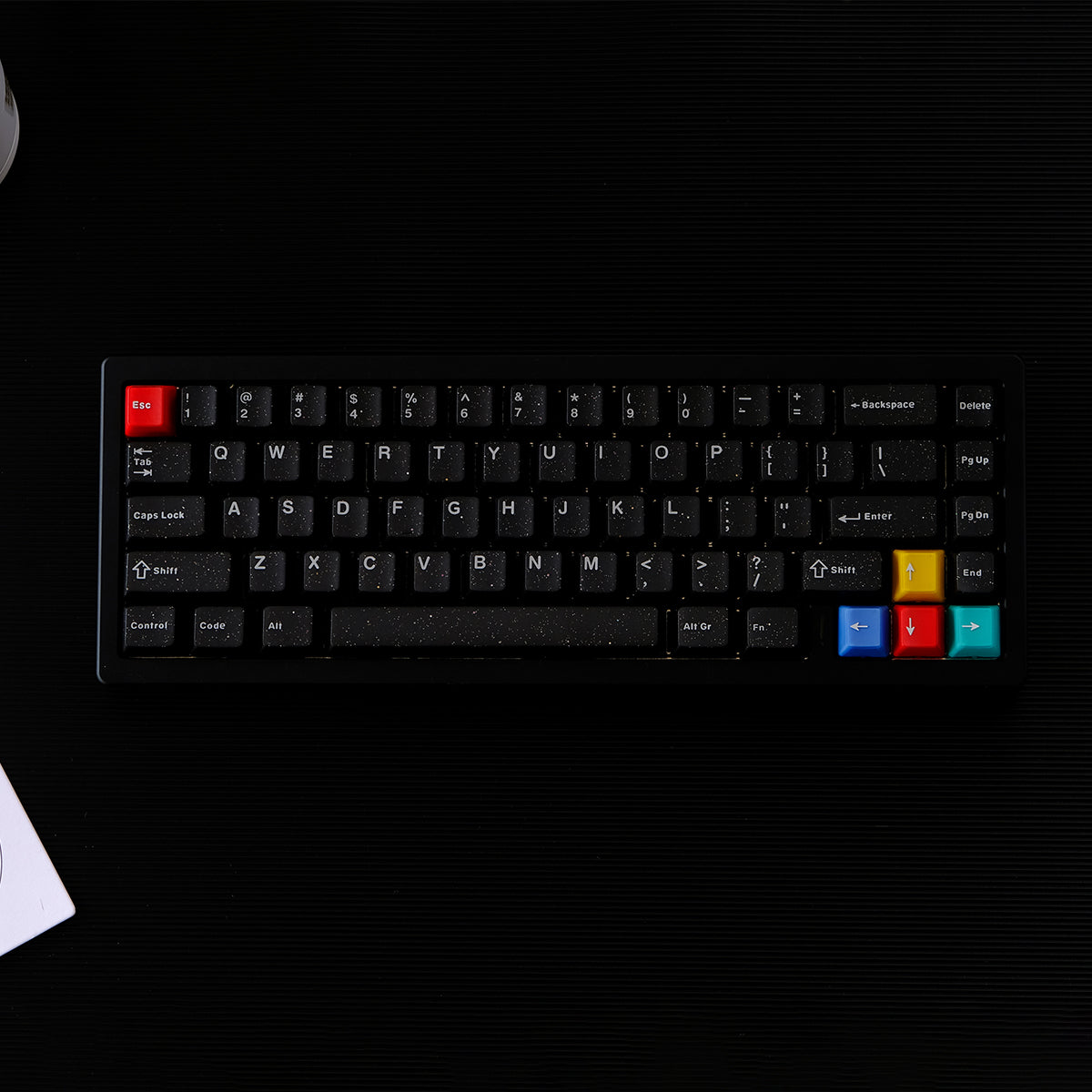 Custom Neon Glitter Semi-Transparent Magnetic Axis Mechanical Keyboard Keycaps - ABS Material, Two-Tone Color Design for Gaming & Typing - Perfect for PC, Mac, and Office Workstations