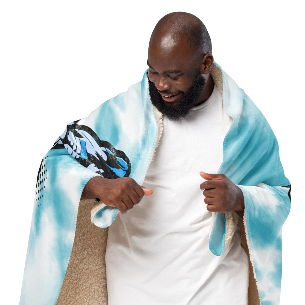 Soberdad Spirit Sherpa Blanket - Ultra Soft & Warm Fleece Throw for Men & Women - Perfect for Camping, Travel, and Home Use