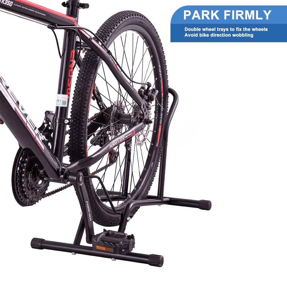 Heavy Duty Bike Stand - Adjustable Floor Parking Rack for Mountain, Road & BMX Bikes | Secure Bicycle Storage Solution for Garage, Home & Outdoor Use