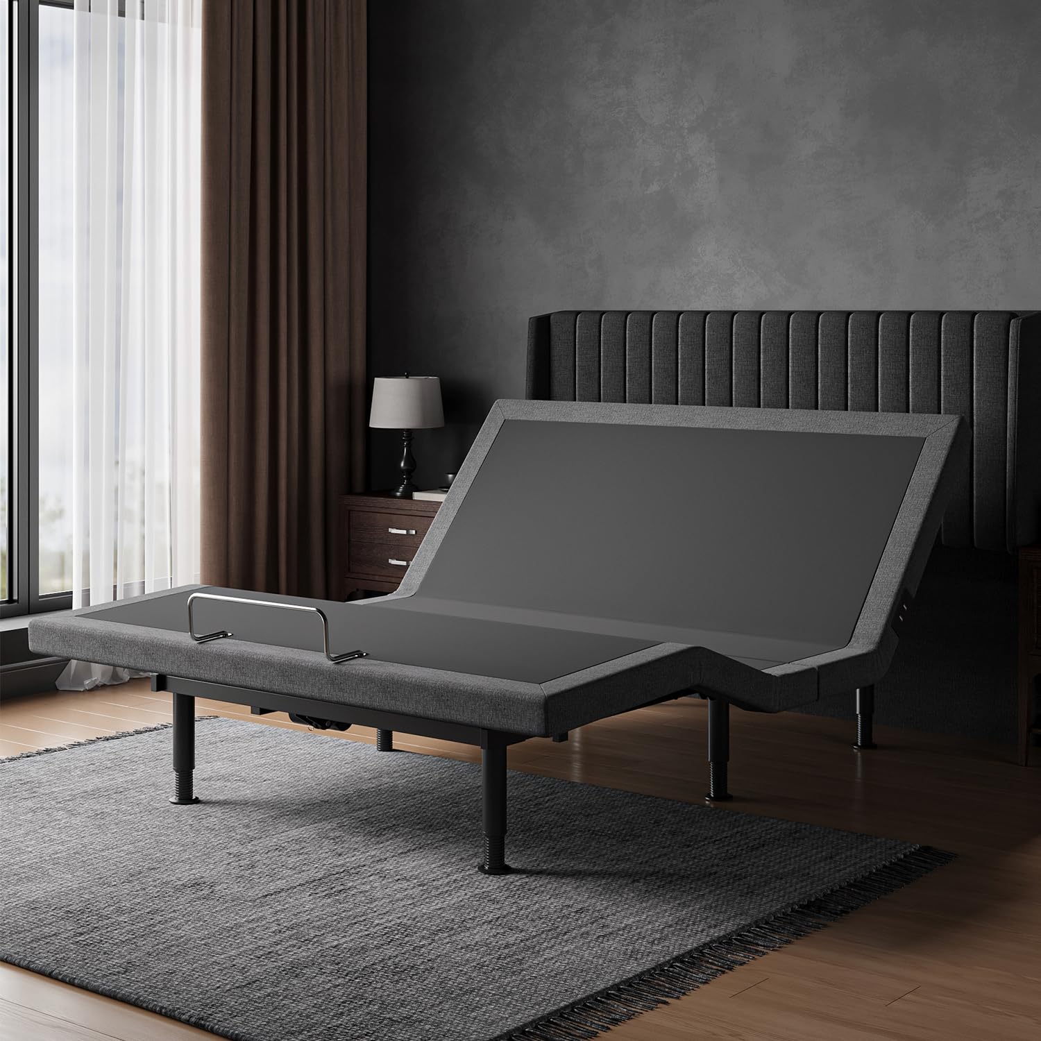 Adjustable Bed Frame Queen Size - Electric Power Base with Wireless Remote, Zero Gravity, Under-Bed Lighting & 2 USB Ports | Height Adjustable Legs | Perfect for Back Pain Relief, Reading & Relaxing in Bedroom