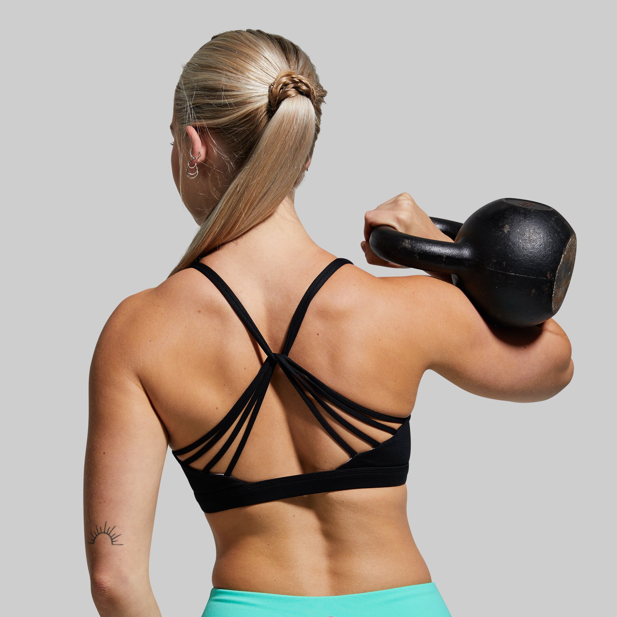 Vitality Sports Bra 2.0 - High Impact Workout Bra for Women, Breathable & Supportive (Black) - Perfect for Running, Yoga & Gym Training