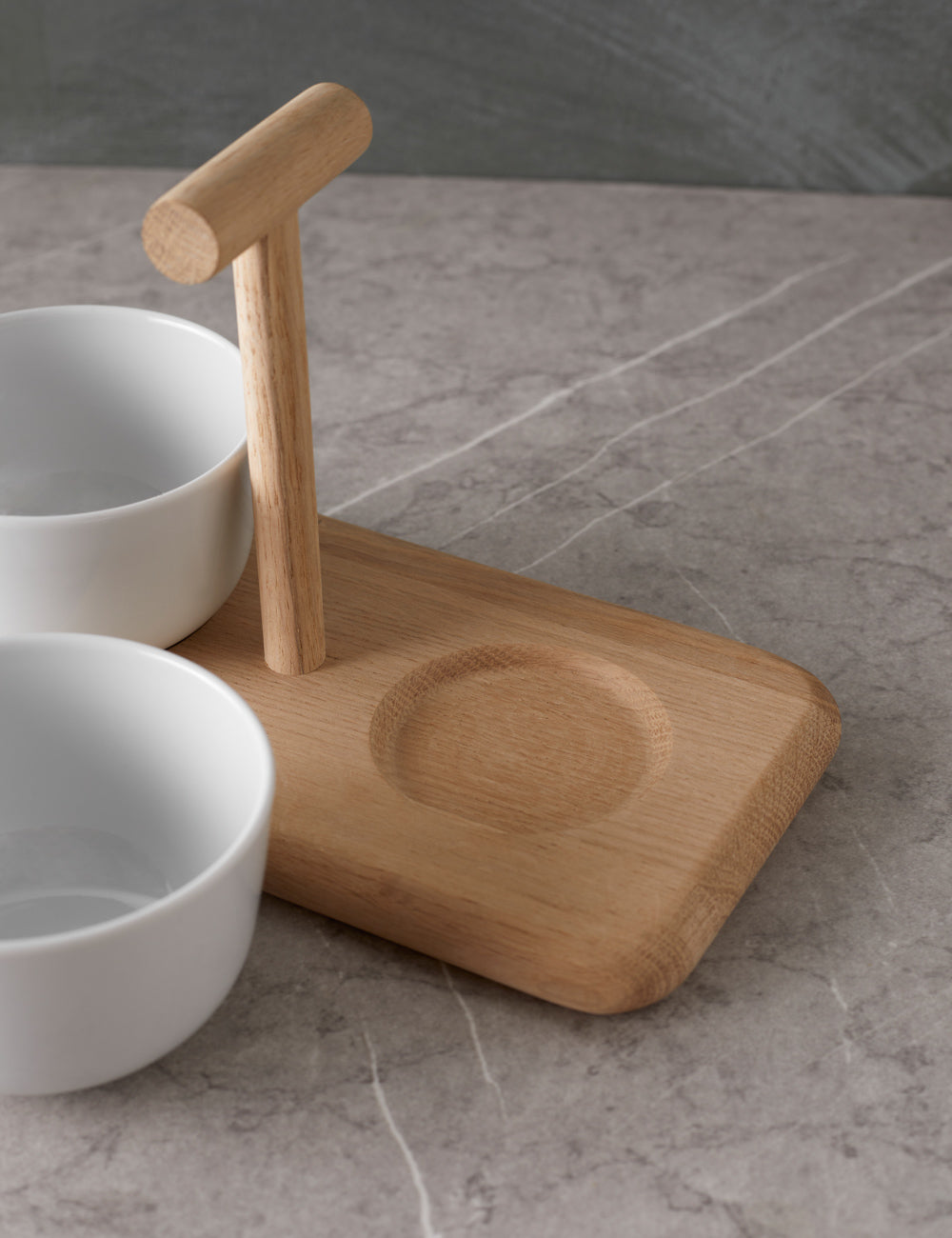 Premium Dine Duo Condiment Set with Natural Oak Wood Base - Salt and Pepper Shakers Set for Modern Dining & Kitchen Decor - Perfect for Home, Restaurant, and Gift Giving