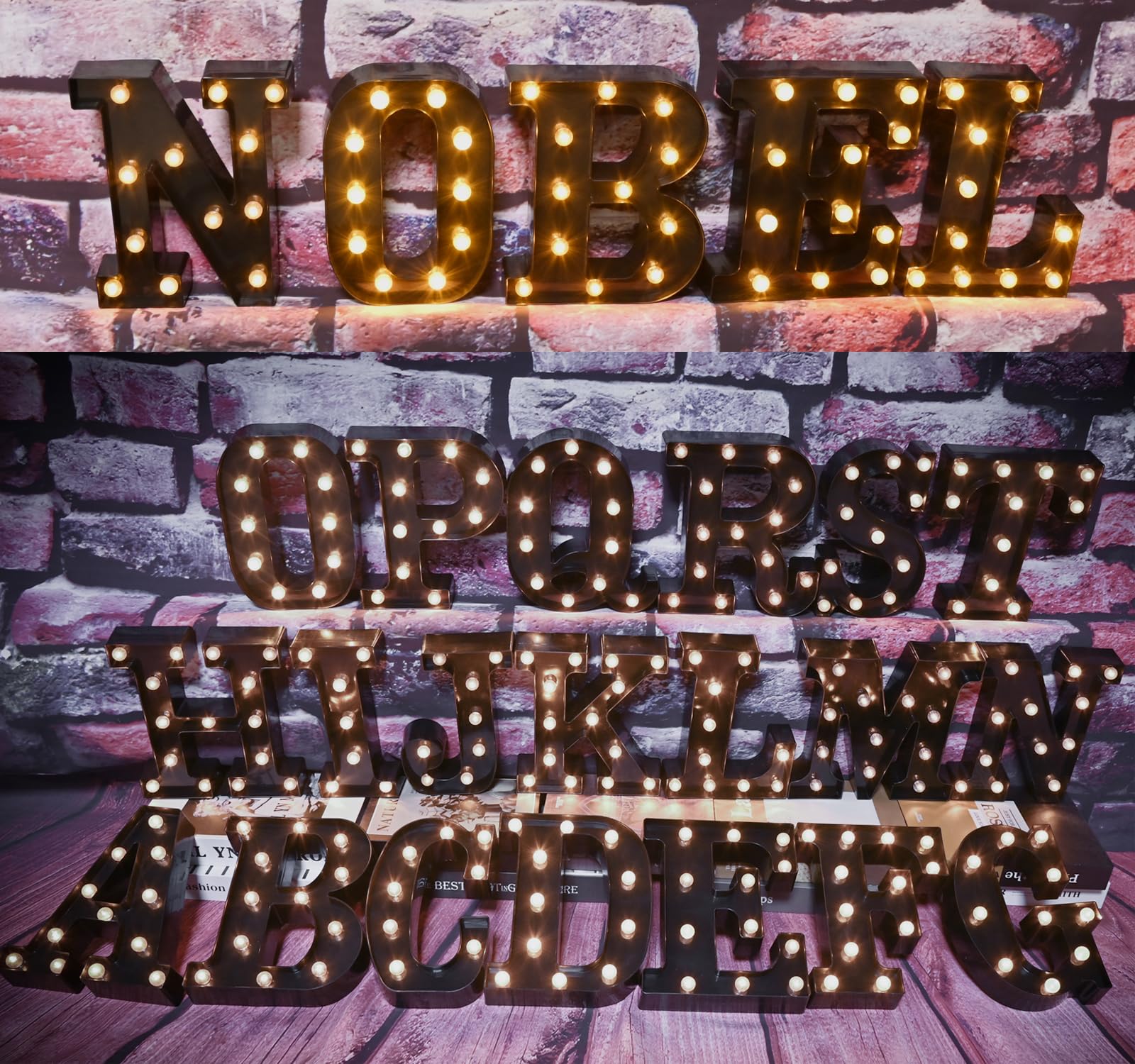 Black LED Alphabet Marquee Letter B - Battery Powered Diamond Bulb Light Up Letters for Wedding, Birthday, Christmas Decorations - Perfect for Home Bar, Party Lighting & Night Light Displays