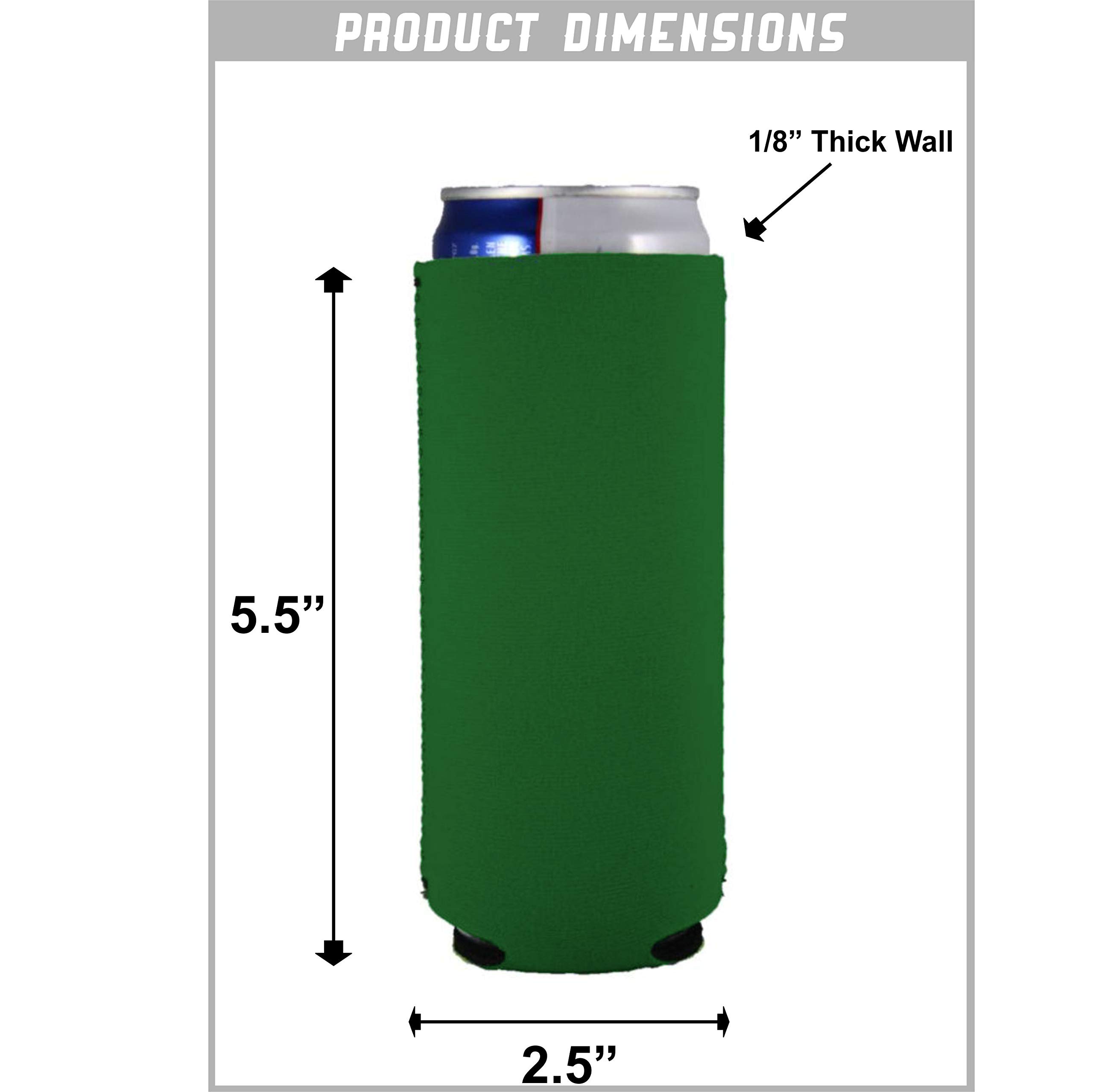 Murica 1776 Patriotic Slim Can Cooler (Red, 2 Pack) - Keep Drinks Cold for BBQs, Tailgating & 4th of July Parties