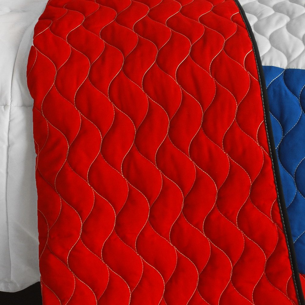 Delicate Plaid Vermicelli-Quilted Patchwork Comforter Set - Full/Queen Size Bedding for Cozy Bedroom Decor & Guest Room Essentials