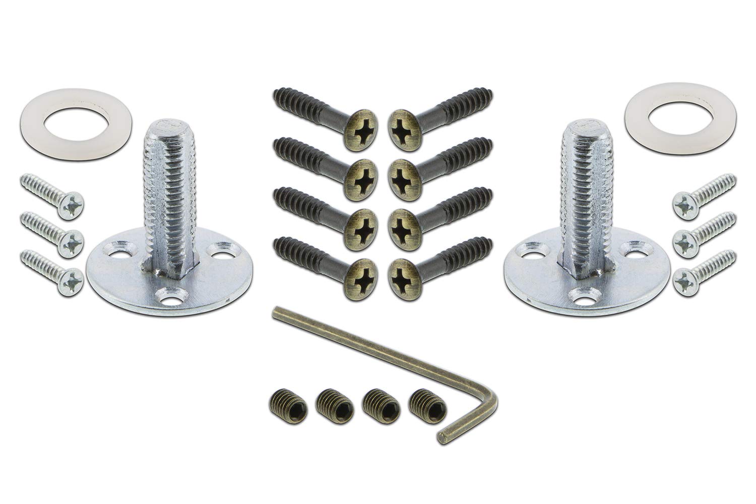 Nostalgic Warehouse Prairie Plate with Keyhole Egg & Dart Knob - Double Dummy Antique Brass Cabinet Pull - Vintage Kitchen & Bathroom Hardware for Cabinets, Drawers & Furniture