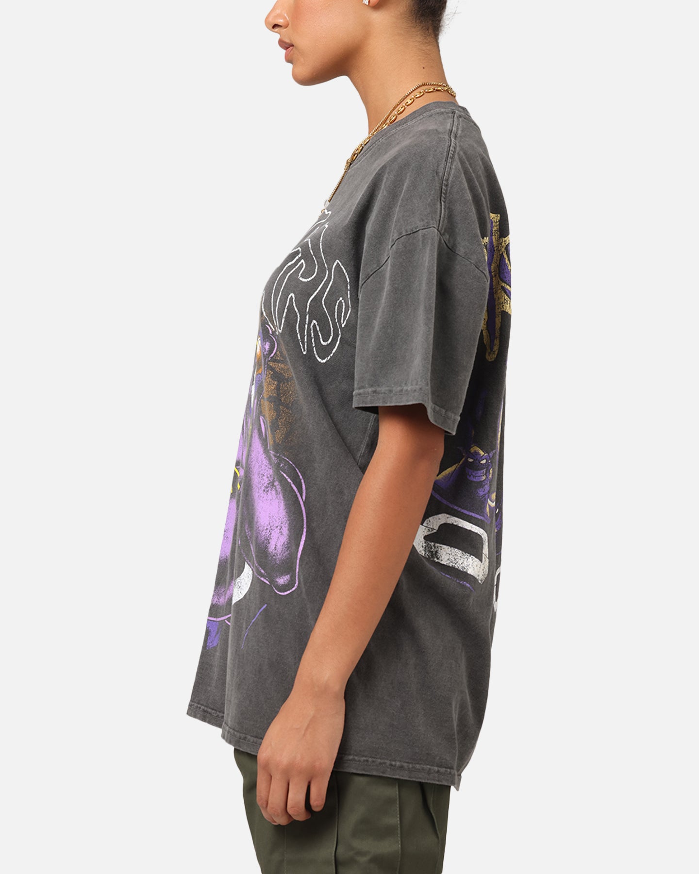 Vintage Space Jam Monstars Heavyweight T-Shirt - Black Wash | American Thrift Style | Perfect for Basketball Fans & 90s Retro Fashion Lovers