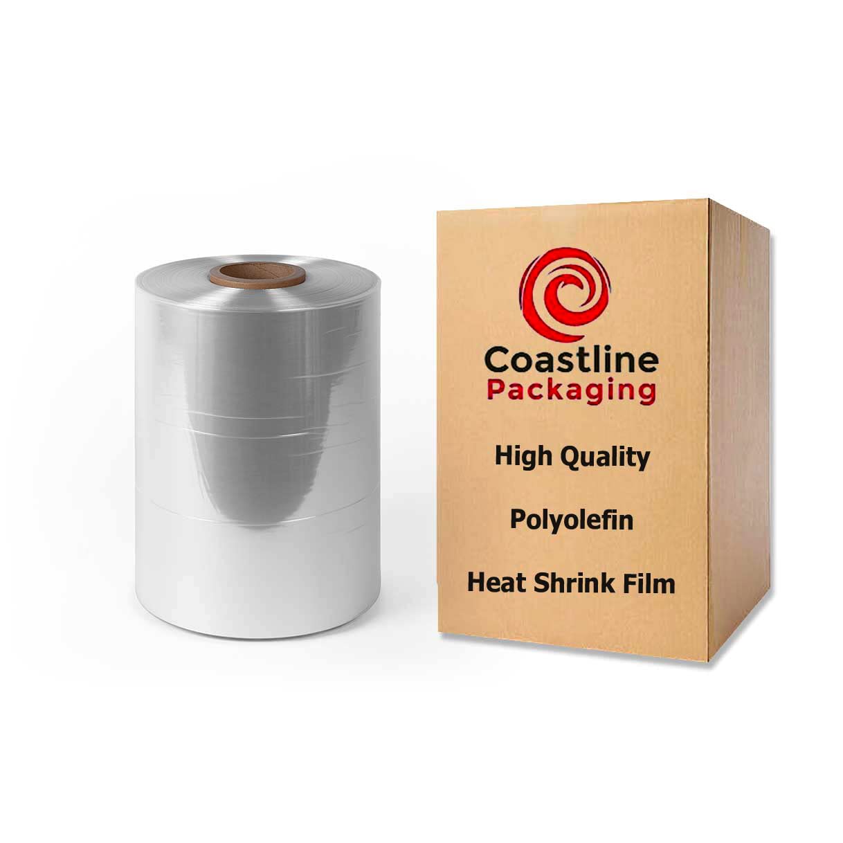 Coastline Packaging 16 Inch 75 Gauge 3500 Feet Center Fold Polyolefin Heat Shrink Film Roll - Perfect for Wrapping Food, Beverages & Retail Products