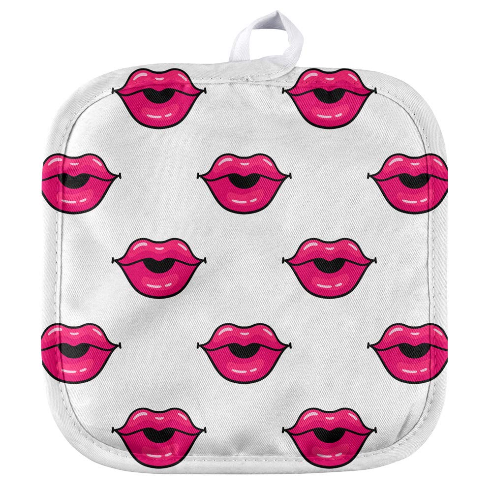 Heat-Resistant Lips Kiss Pattern Pot Holder - Perfect for Indoor Cooking, Outdoor BBQ & Grilling - Ideal for Kitchen, Camping & Picnic Use