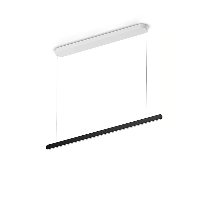Modern Linear Pendant Light - Adjustable LED Hanging Lamp for Kitchen Island, Dining Room & Office - Sleek Minimalist Design with Warm/Cool Lighting Options