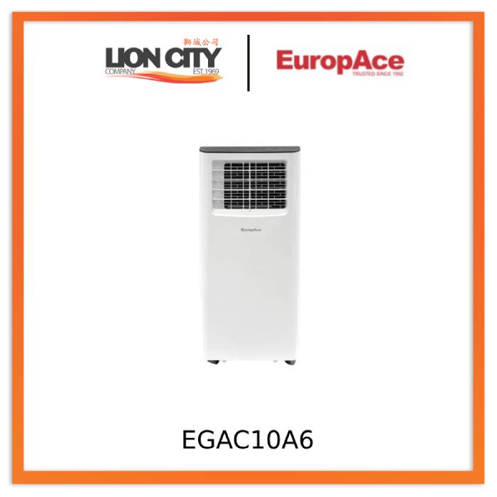 EuropAce EGAC10A6 250 Sqft Compact Portable Air Conditioner - Perfect for Bedrooms, Offices & Small Spaces | Energy Efficient Cooling Solution
