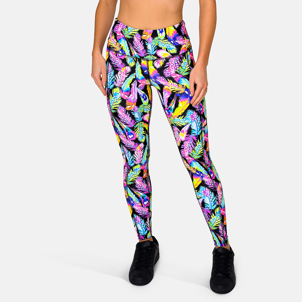 Feather Frenzy Leggings - Stylish Women's Printed Yoga Pants for Workout & Lounge | Perfect for Yoga, Gym, and Casual Wear