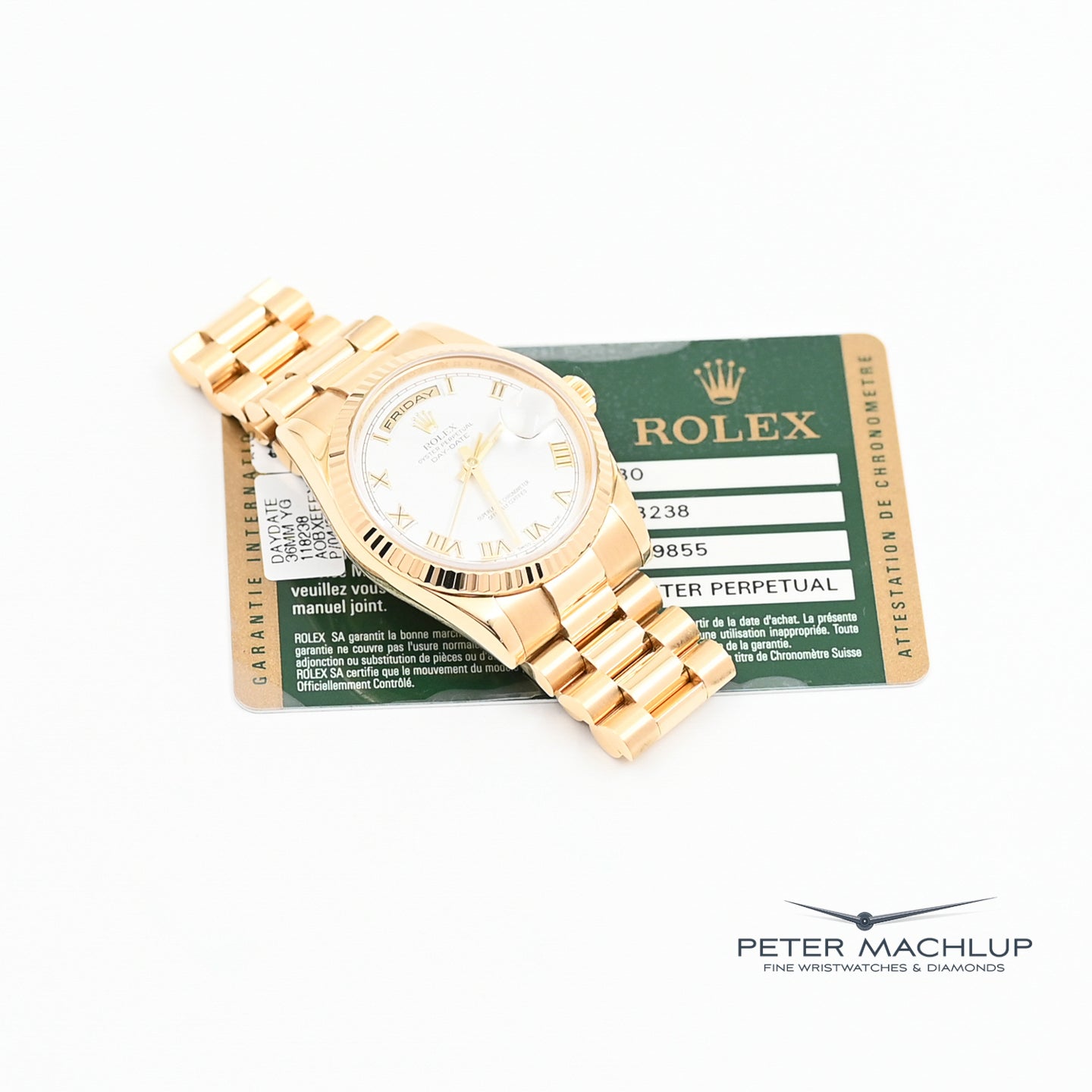 Authentic Rolex Day-Date 36mm Men's Watch - 2008 Model - Luxury Gold & Stainless Steel - Perfect for Business & Formal Events