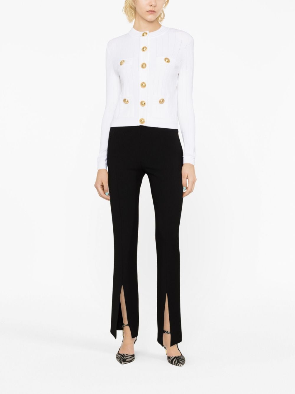 Balmain White Sweaters for Women - Luxury Cashmere Knitwear for Fall & Winter Fashion | Perfect for Office, Parties & Casual Outfits