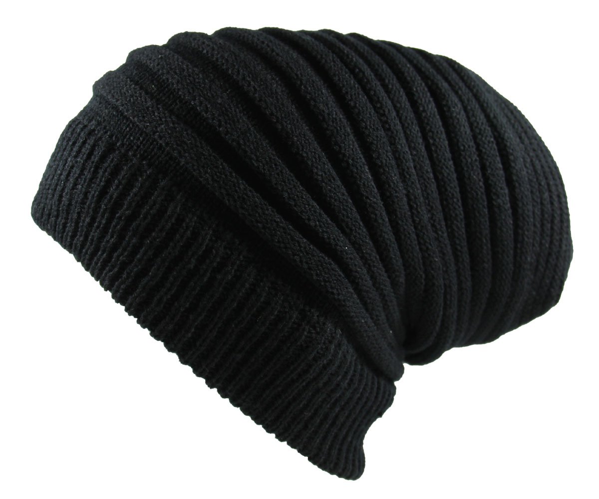 Rasta Long Slinky Beanie Hats for Men & Women - Soft Stretchy Knit Skull Cap - Perfect for Winter, Outdoor Activities & Music Festivals
