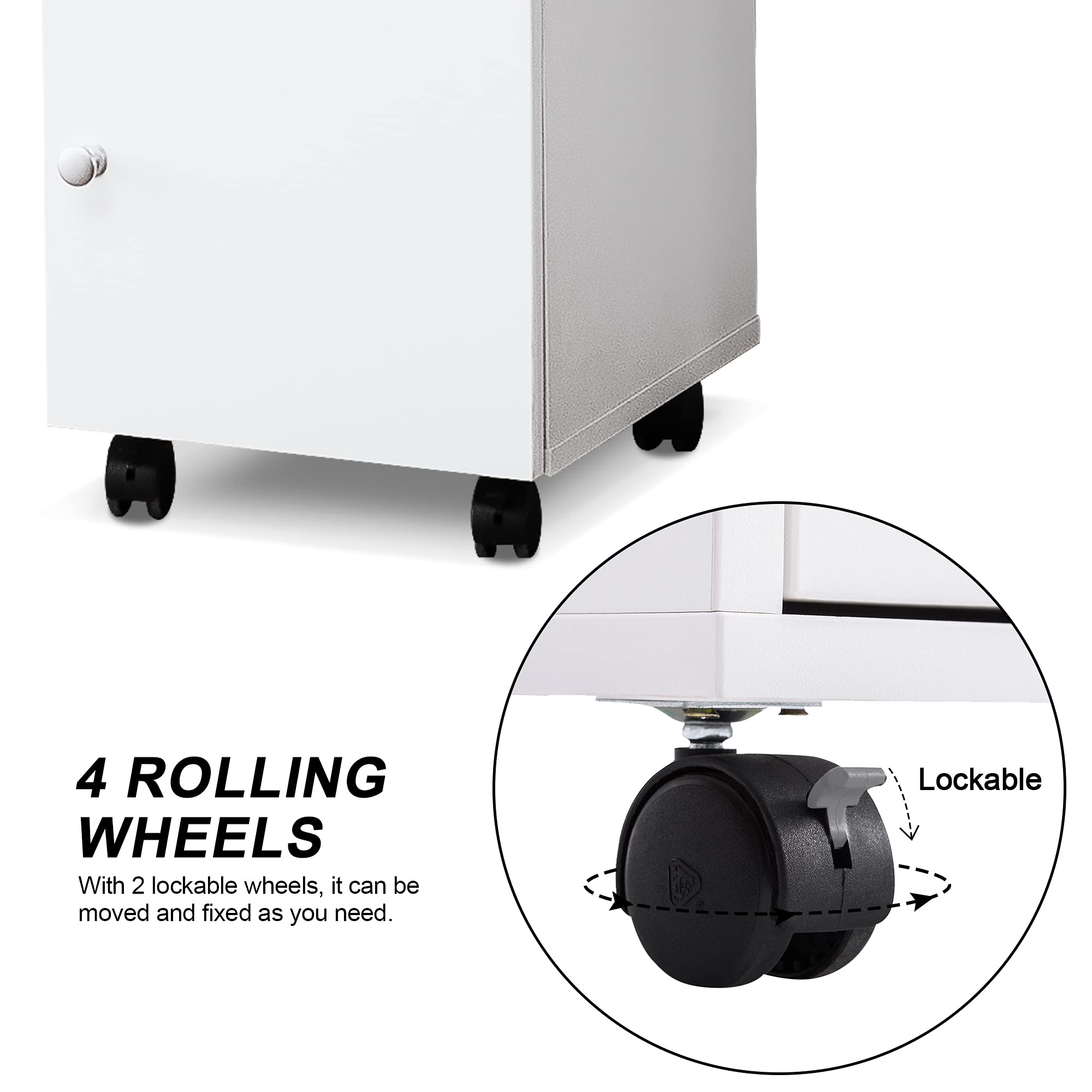 Professional BarberPub Manicure Nail Table - White Salon Station for Spa & Beauty Services - Durable Nail Tech Desk with Storage (Model 0422) - Perfect for Nail Salons, Barber Shops & Home Beauty Stations