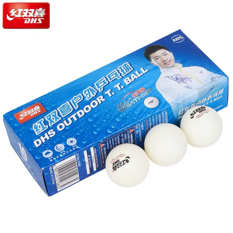 Premium DHS OD40+ Outdoor Table Tennis Balls (White) - Professional Ping Pong Balls for Outdoor Play, Training & Backyard Games