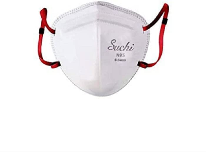 N95 Face Mask - 5-Layer Protection with Non-Woven & Meltblown Filter - Reusable Respirator Mask (White, 2-Pack) - Ideal for Work, Travel & Public Safety