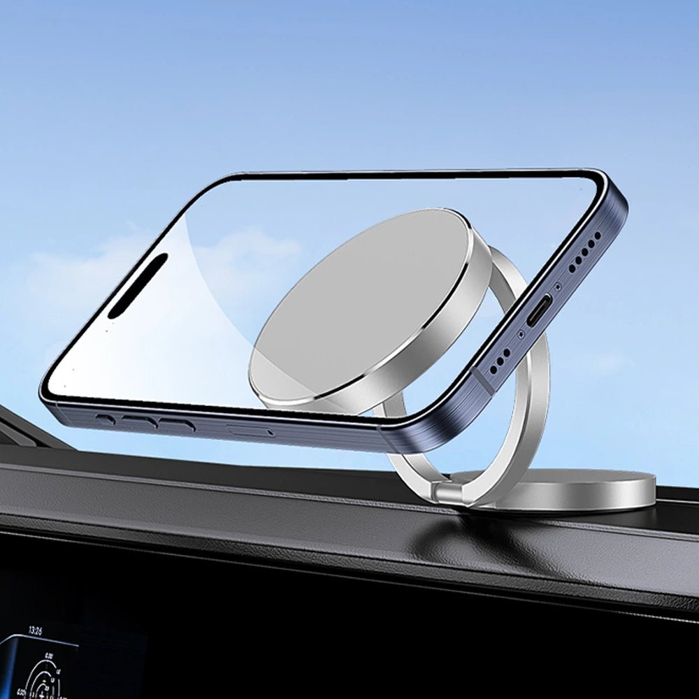 MagnetoDrive 360° Rotating MagSafe Wireless Car Charger Mount - Fast Charging Phone Holder for iPhone 14/13/12, Samsung Galaxy - Perfect for Commuting, Road Trips & Hands-Free Driving