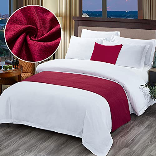 Modern Solid Color Bed Runner & Bed Scarf - Hotel Luxury Queen/King Size Bedding Protector - Home Decor for Master Bedroom, Guest Room & Airbnb Styling