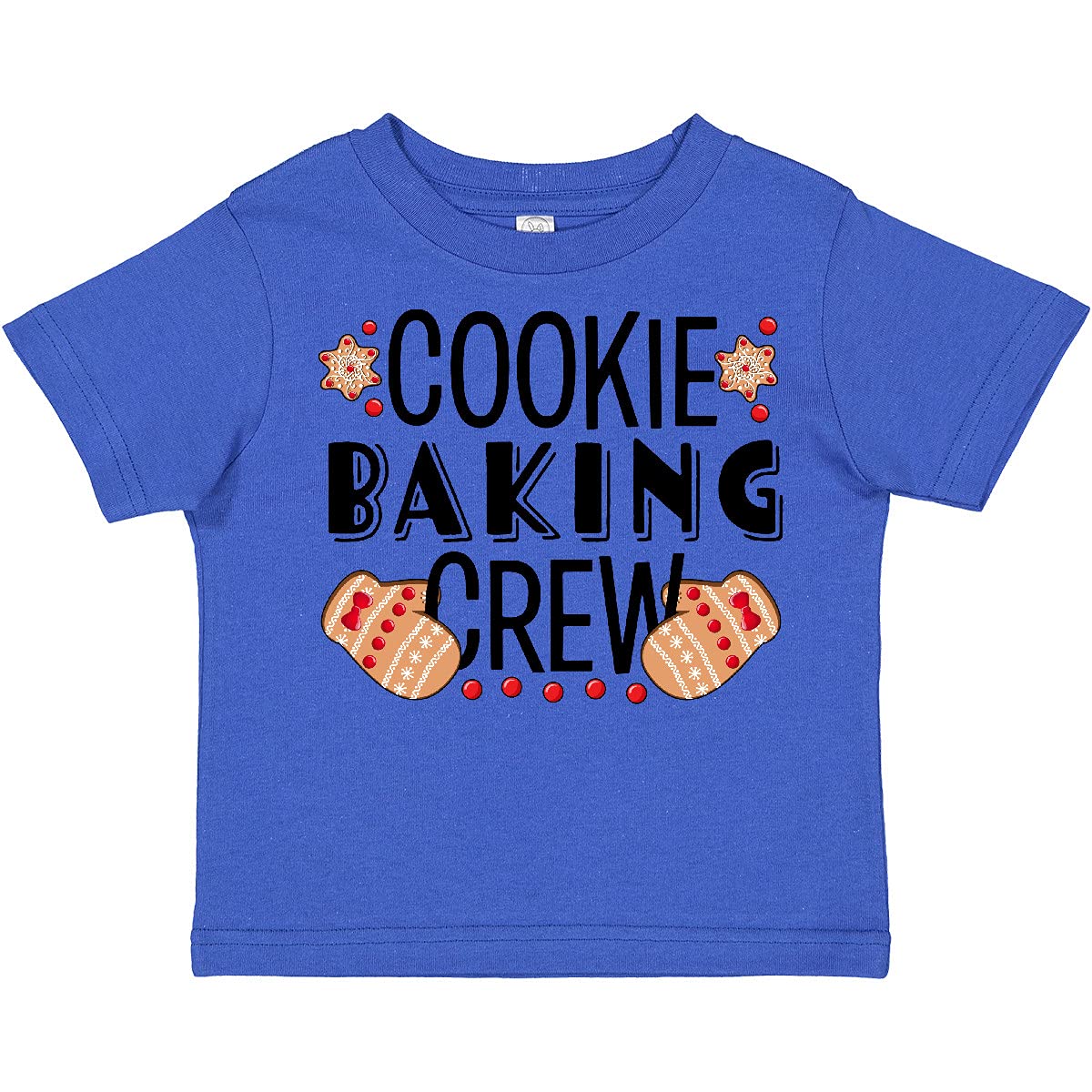 Inktastic Christmas Cookie Baking Crew Toddler T-Shirt with Oven Mitts - Fun Holiday Baking Outfit for Kids