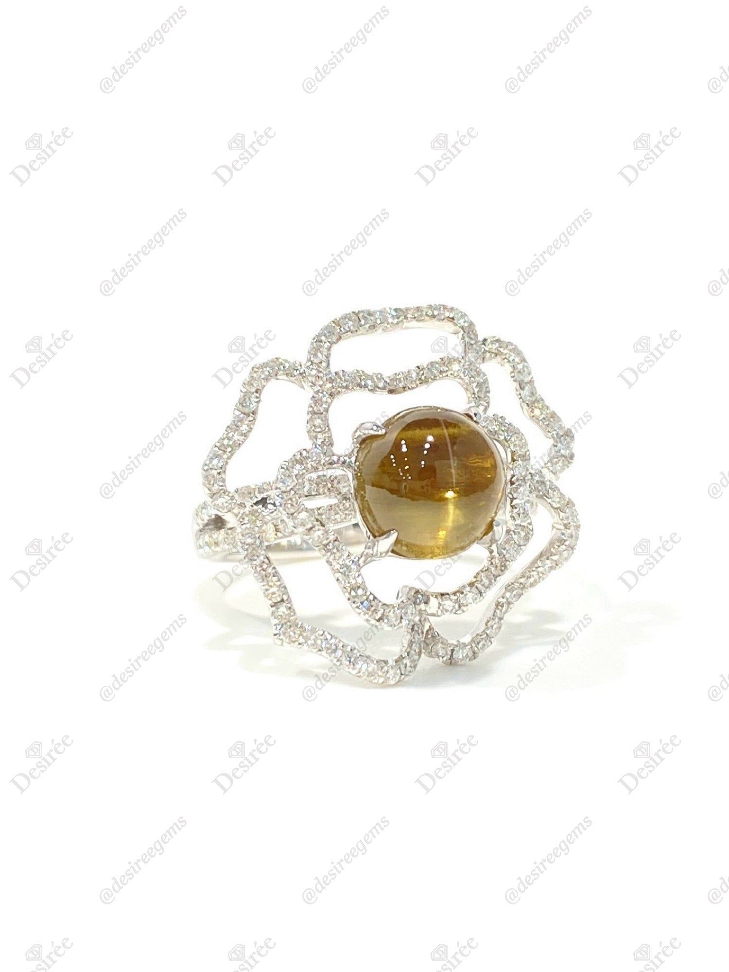 Natural Chrysoberyl Cat's Eye 3.80ct Ring - Genuine Gemstone Jewelry for Women, Elegant Engagement & Wedding Gift for Her, Perfect for Special Occasions & Evening Events