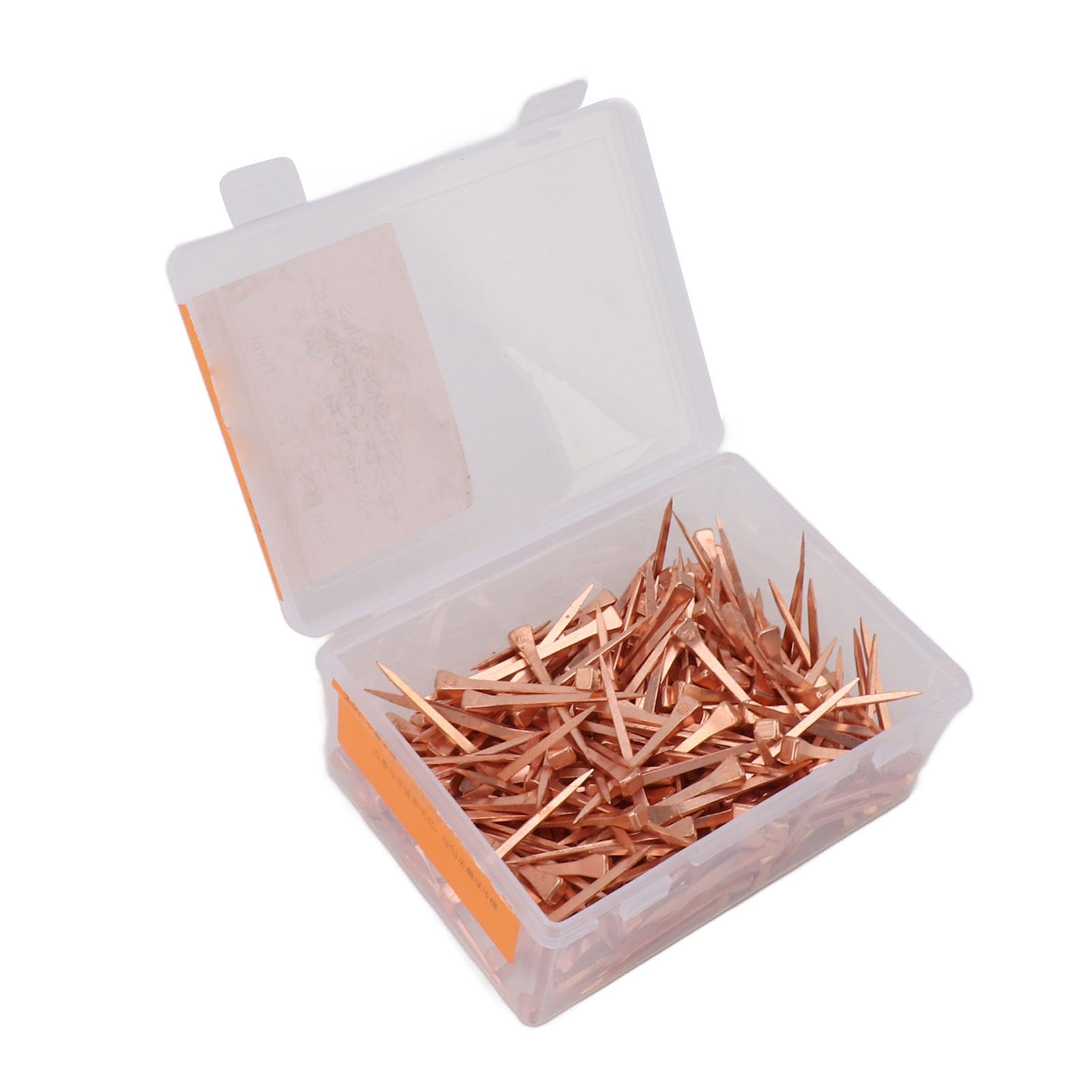 Tnfeeon 250Pcs Copper Horseshoe Nails - Rustproof Plated Equestrian Riding Equipment for Horses, Gardening & Farming Supplies (51mm E5) - Perfect for Horse Shoeing, Stable Maintenance & DIY Projects