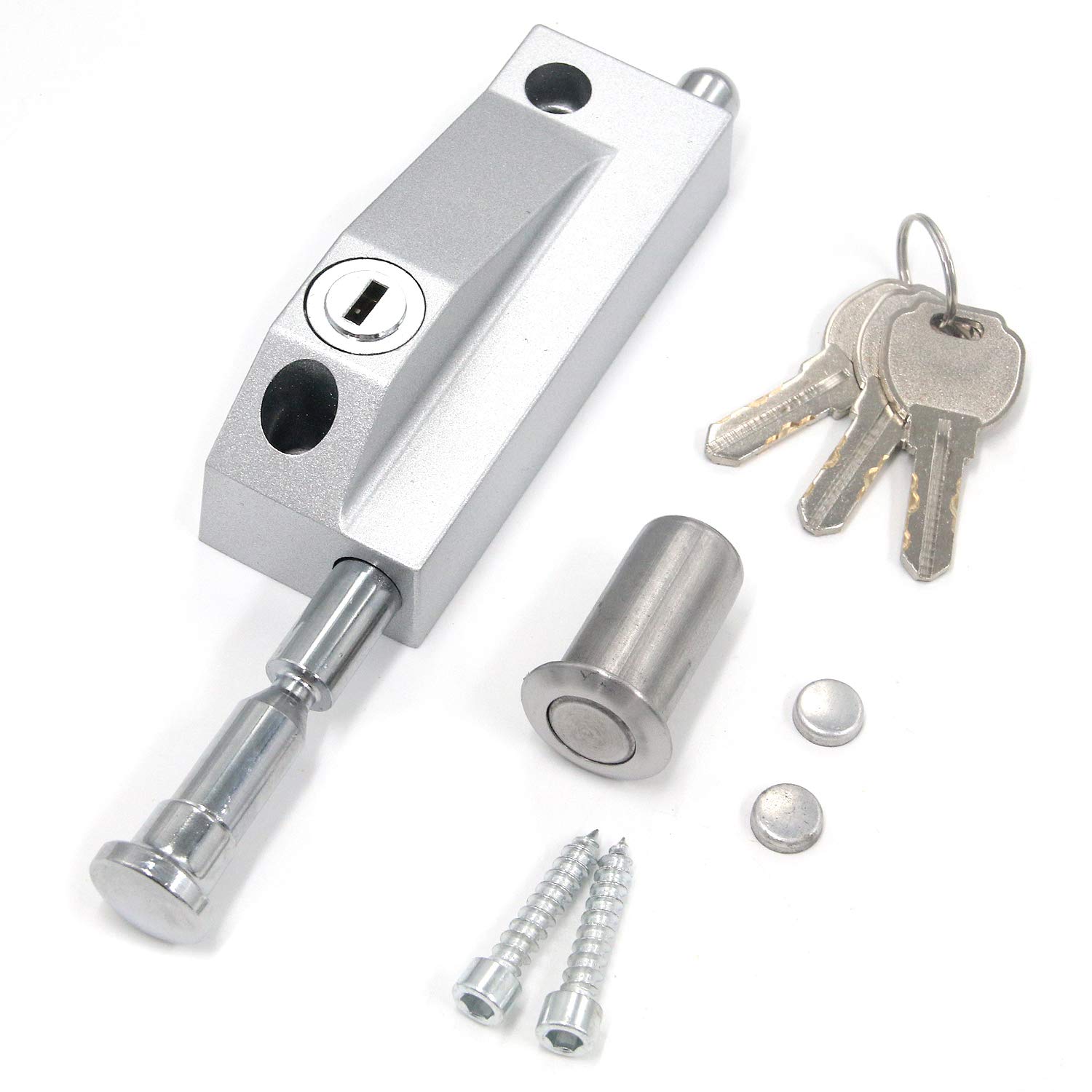 MY MIRONEY Sliding Door Lock - High Security Auxiliary Lock for Windows & Glass Patio Doors (Yale Keyway Compatible) - Perfect for Home, Office & Apartment Safety