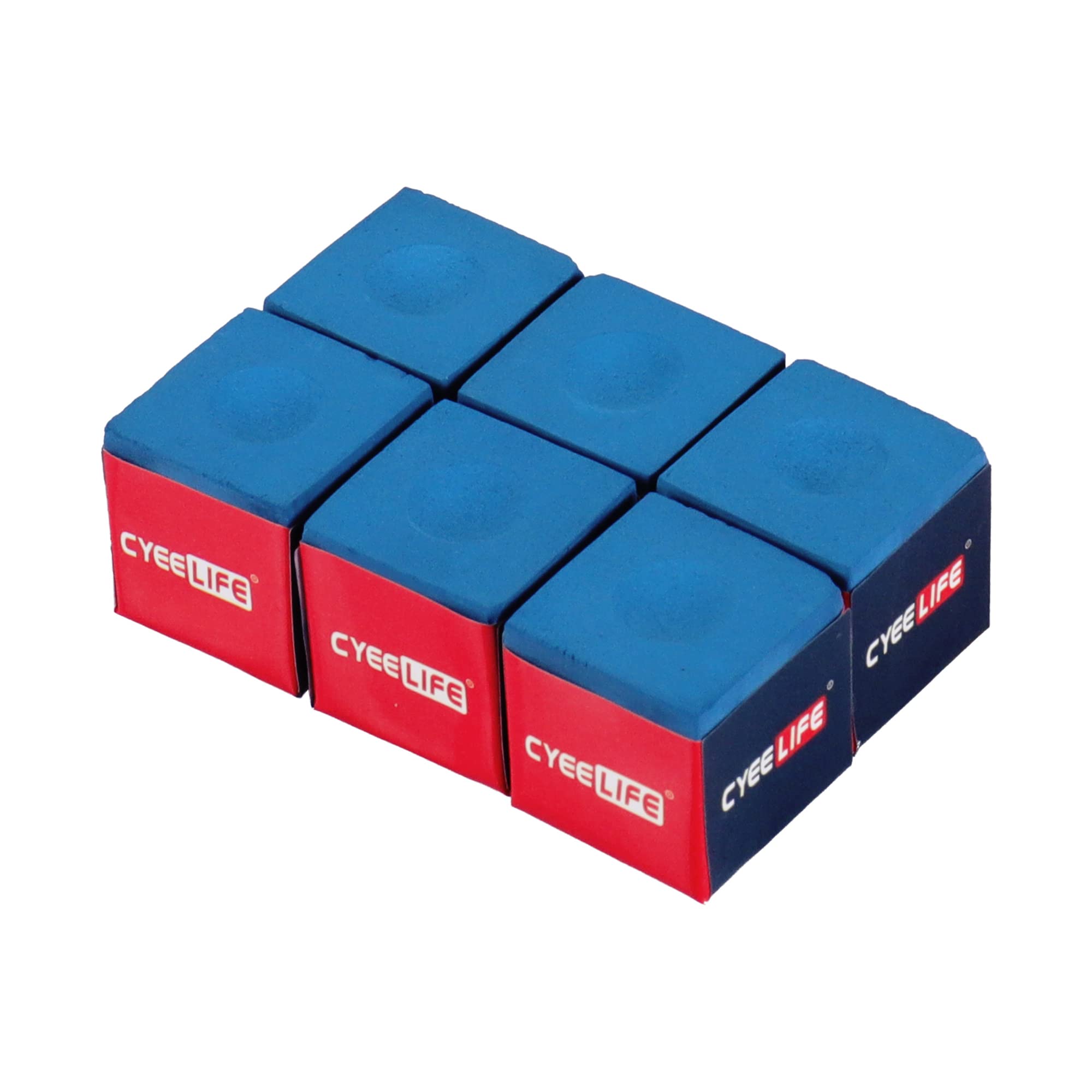 Premium CyeeLife Billiard Chalk 6-Pack Blue - Professional Pool Table Accessories for Snooker & Billiards | Perfect for Home Game Rooms, Bars & Pool Halls
