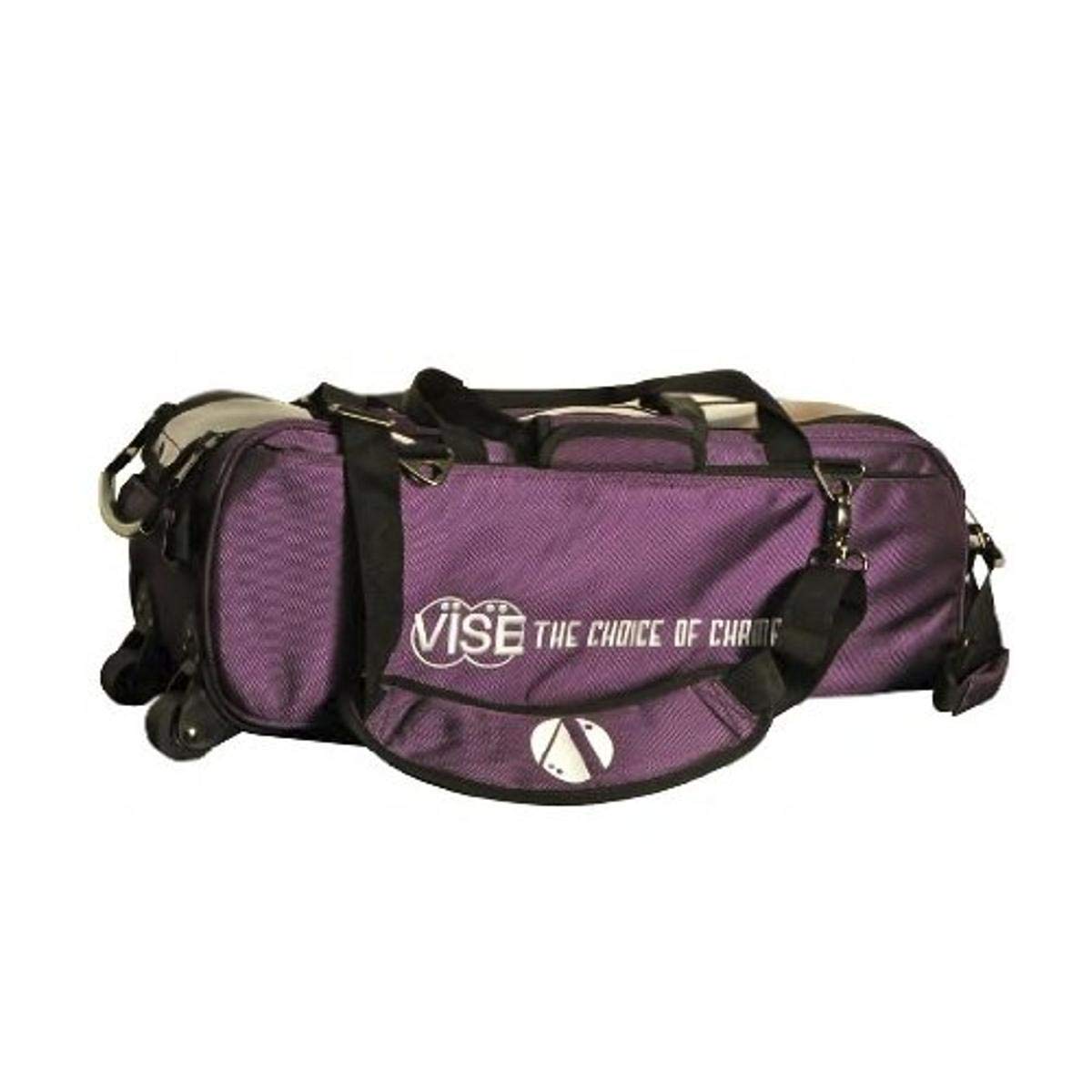 Premium 3-Ball Bowling Tote Bag with Wheels - Durable Rolling Bowling Ball Carrier for League & Practice - Perfect for Travel & Tournaments