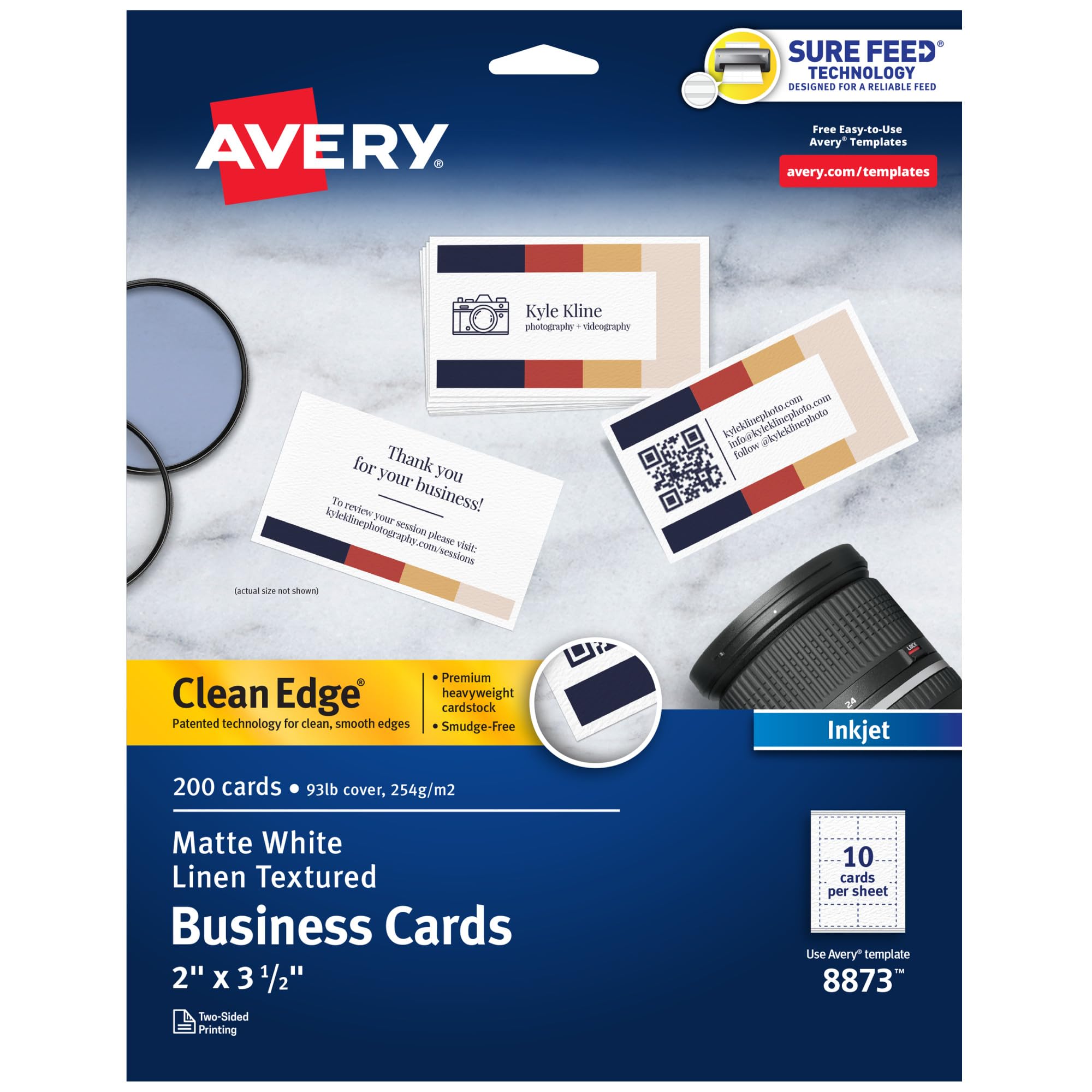 Premium Avery Clean Edge Printable Business Cards - 2