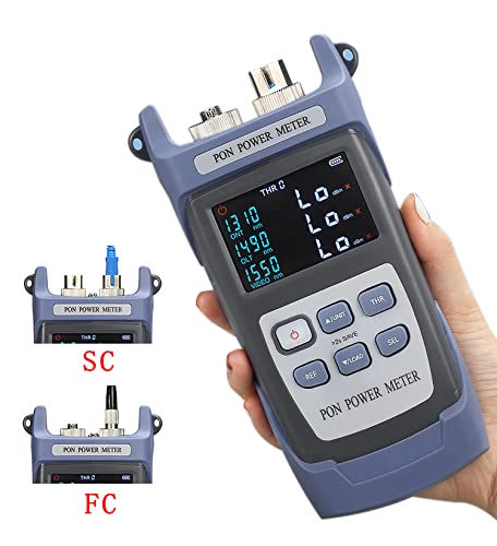 **YD-300A Optical Fiber Power Meter 1310/1490/1550nm PON Network Tester with FC/SC/APC Adapter - Perfect for PON Network Installation & Maintenance**