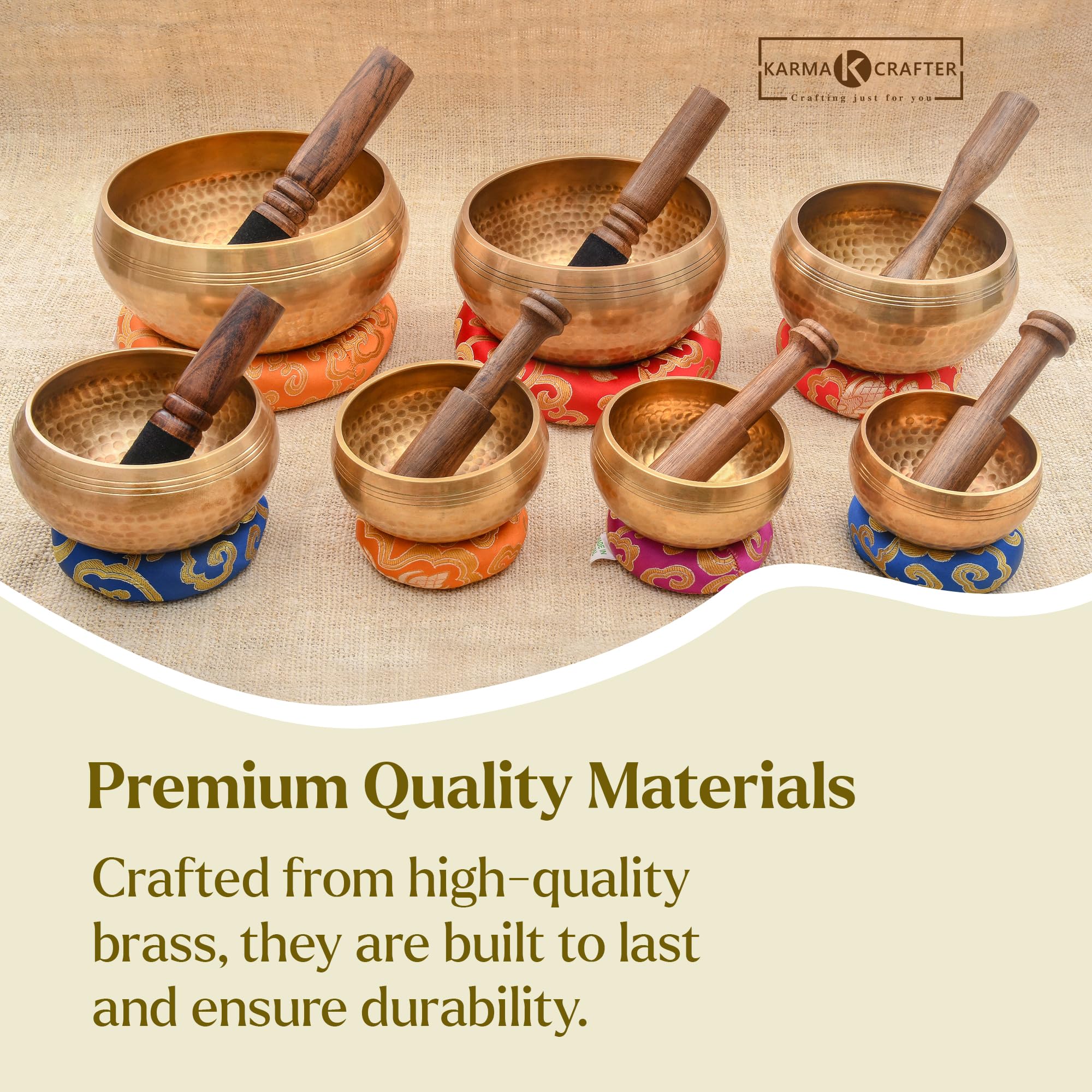 Authentic Tibetan Singing Bowl 7 Chakra Set - Hand Hammered Meditation Sound Bowl with 6 Inch Mallet & Cushion for Yoga, Deep Relaxation & Holistic Healing | Perfect for Meditation, Sound Therapy, Mindfulness Practice & Spiritual Healing