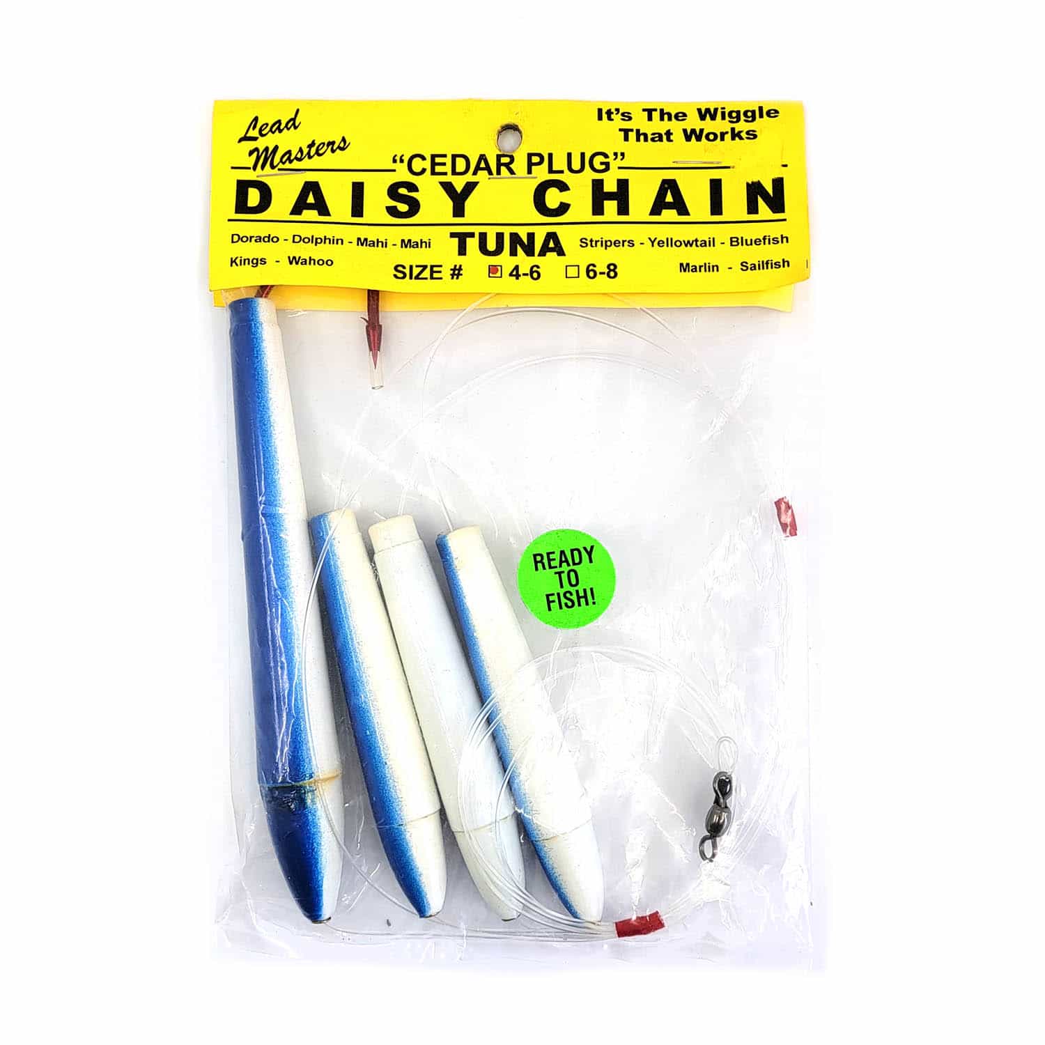 Premium LM Cedar Plug Chains - Durable & Rust-Resistant Fishing Lures for Saltwater & Freshwater - Perfect for Trolling, Casting & Offshore Fishing Adventures