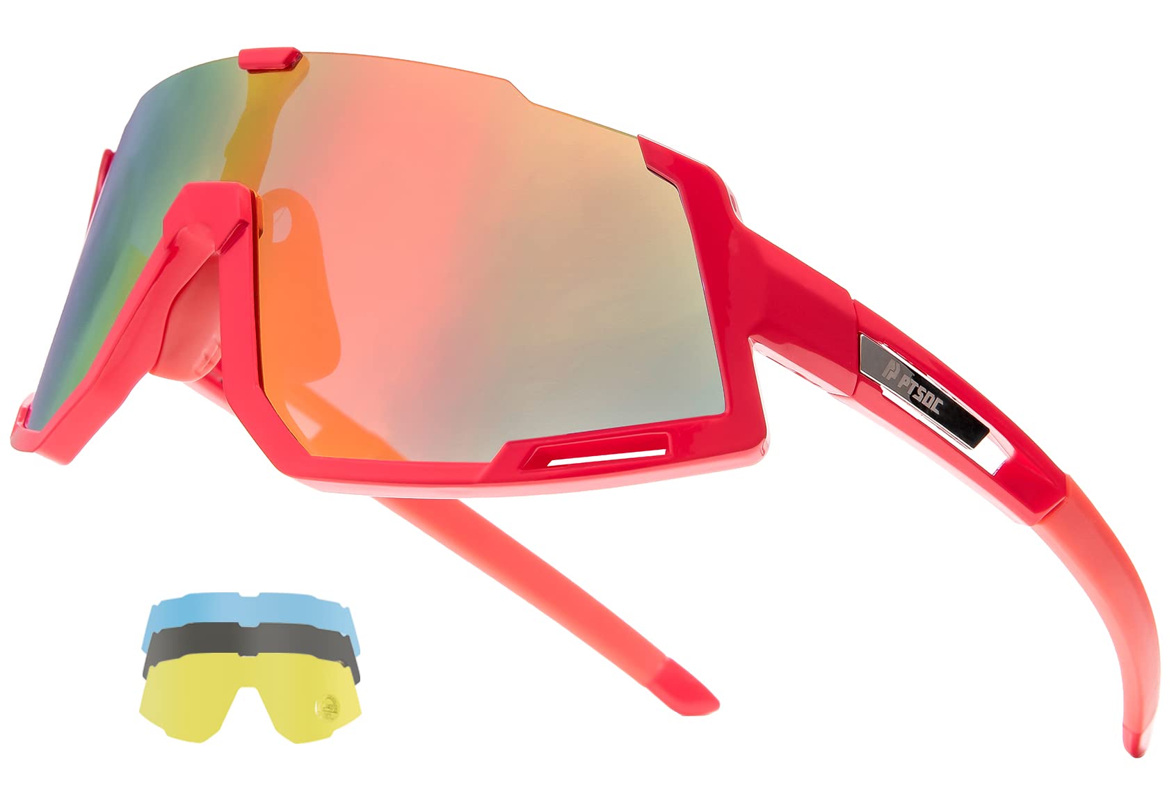 Polarized Sunglasses for Men & Women - TR90 Lightweight Frame with 3-5 Interchangeable Lenses - UV Protection for Cycling, Running, Driving, Golf & Outdoor Sports - Perfect for Active Lifestyles & Travel Adventures