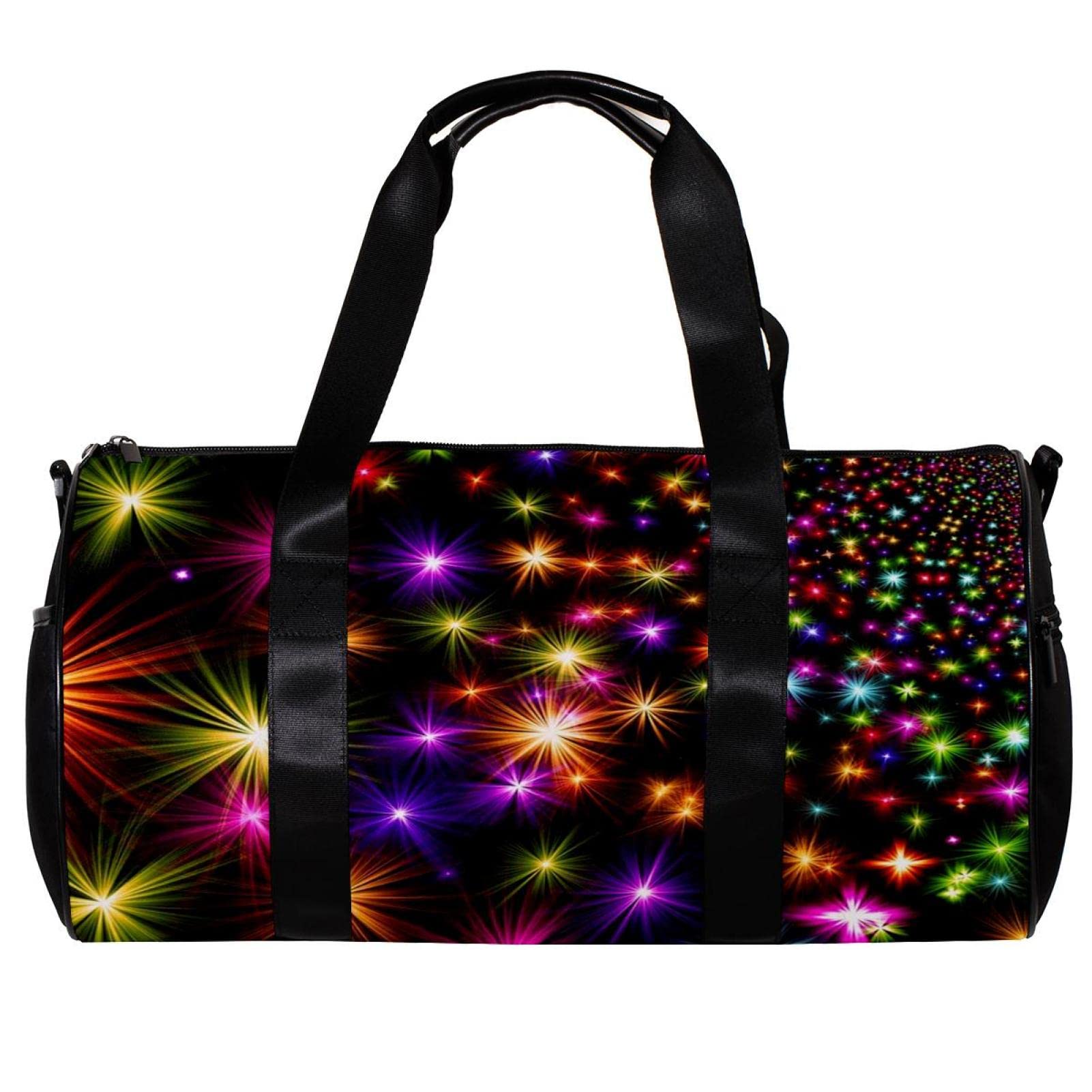 Best Gym Bag for Women & Men - Large Sports Duffle Bag with Abstract Star Design | Foldable Travel Bag for Workout, Yoga, School & Travel